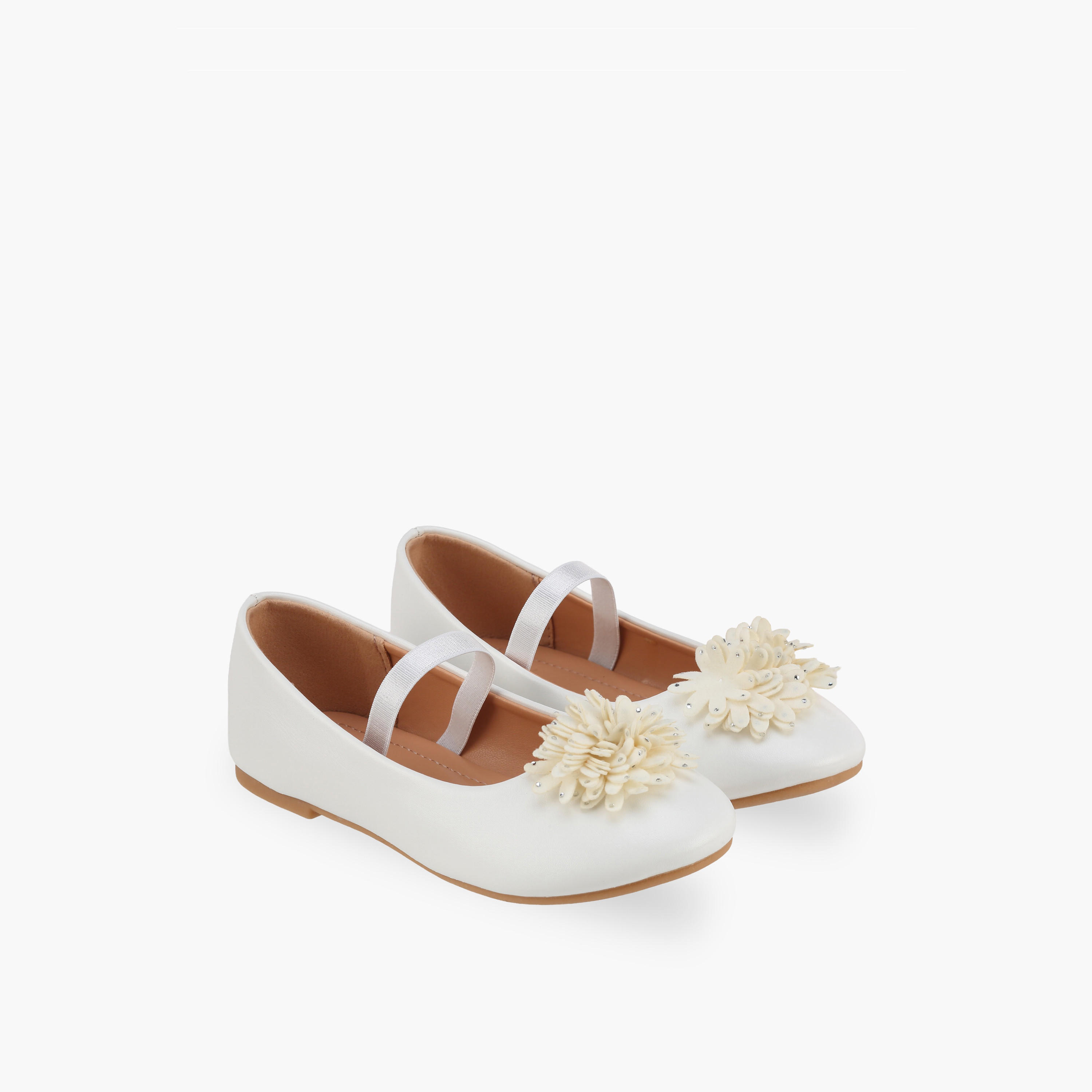 Flora Bella Girls Floral Accent Ballerina Shoes-girls-shoes-ballerinas-image-1