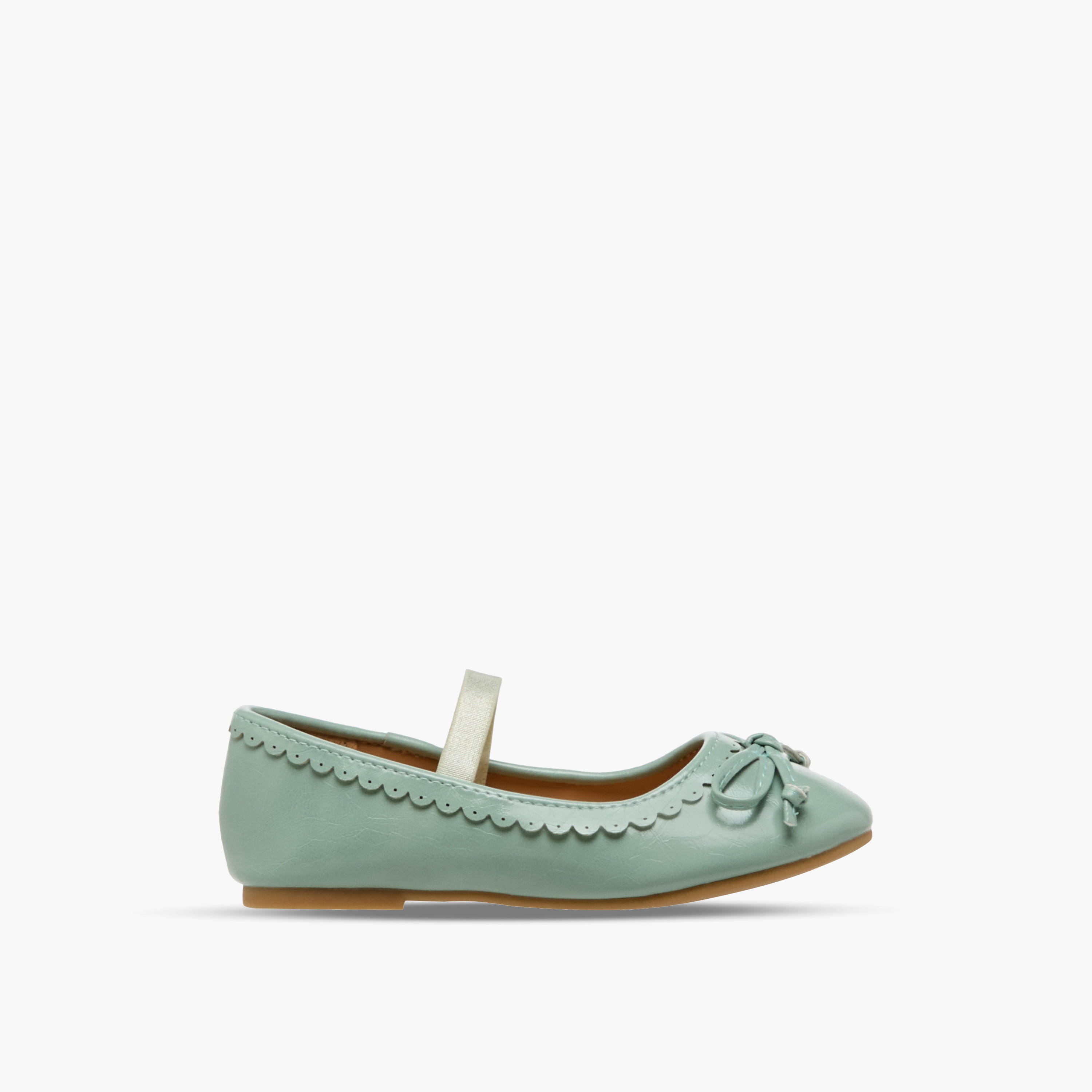 حذاء باليرينا بحزام مطاطي وتفاصيل صدفية للبنات من فلورا بيلا-girls-shoes-ballerinas-image-3