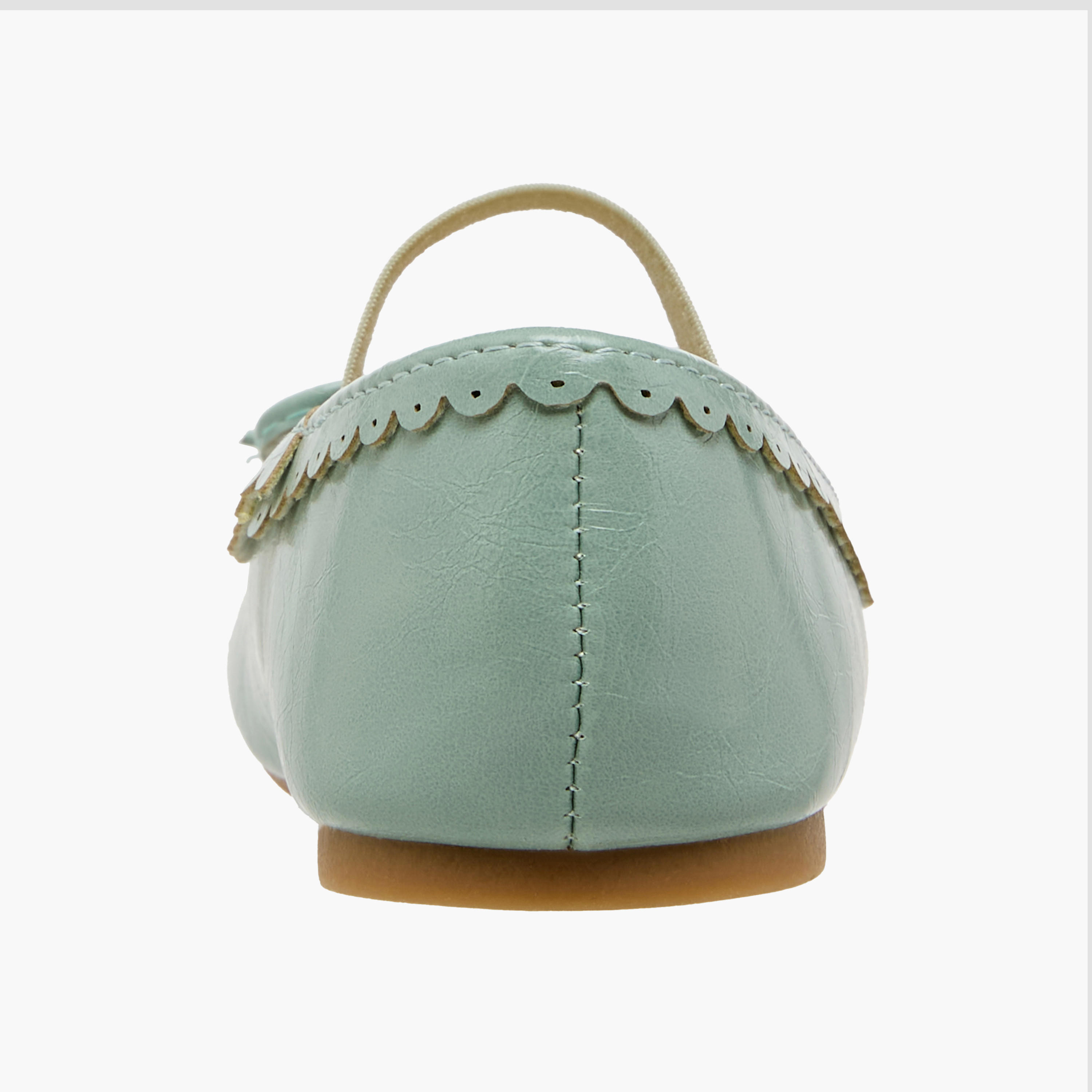 حذاء باليرينا بحزام مطاطي وتفاصيل صدفية للبنات من فلورا بيلا-girls-shoes-ballerinas-image-5