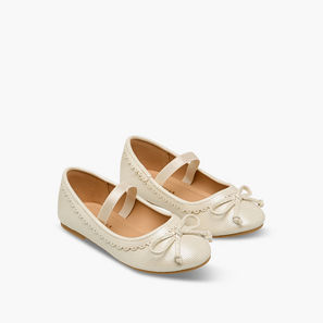 Flora Bella Girls Scallop Detail Elasticated Strap Ballerina Shoes-girls-shoes-ballerinas-image-1