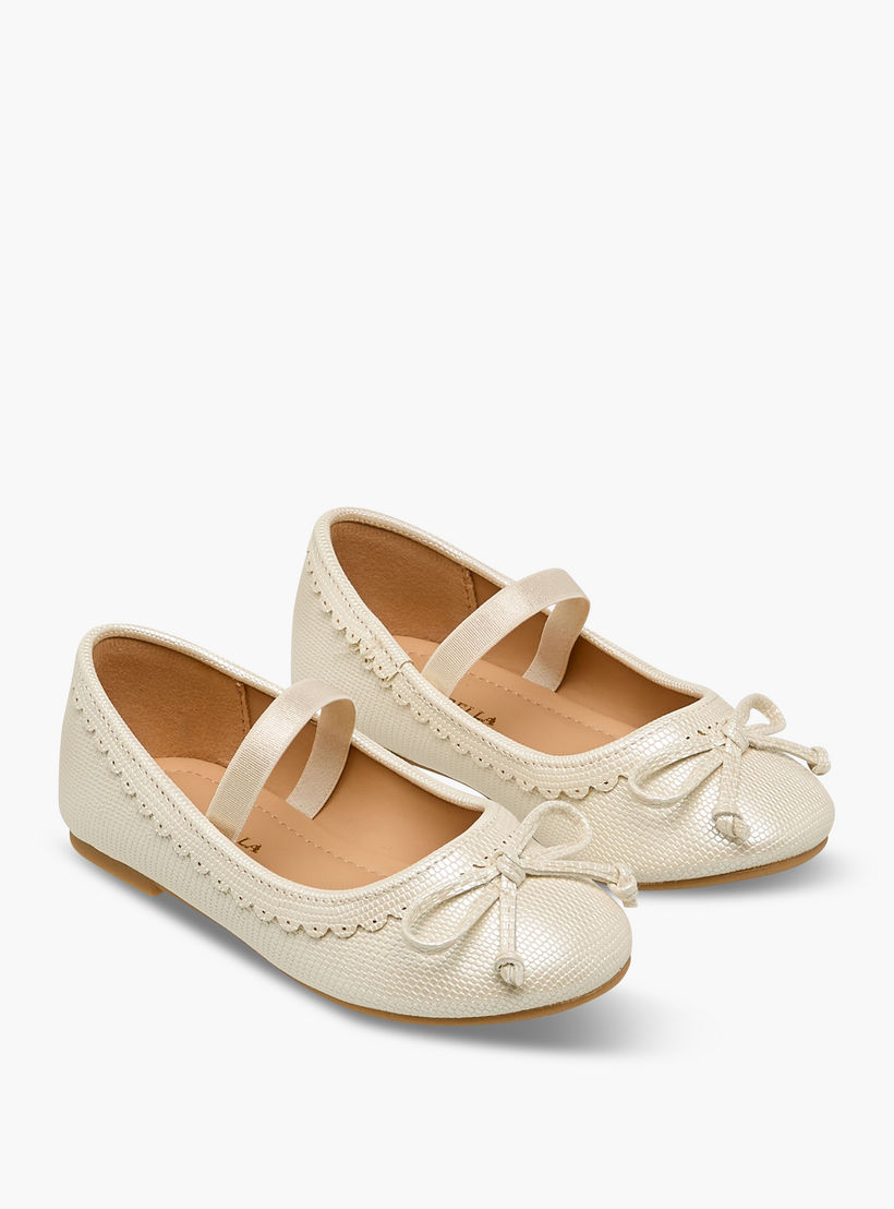 Flora Bella Girls Scallop Detail Elasticated Strap Ballerina Shoes-girls-shoes-ballerinas-image-1