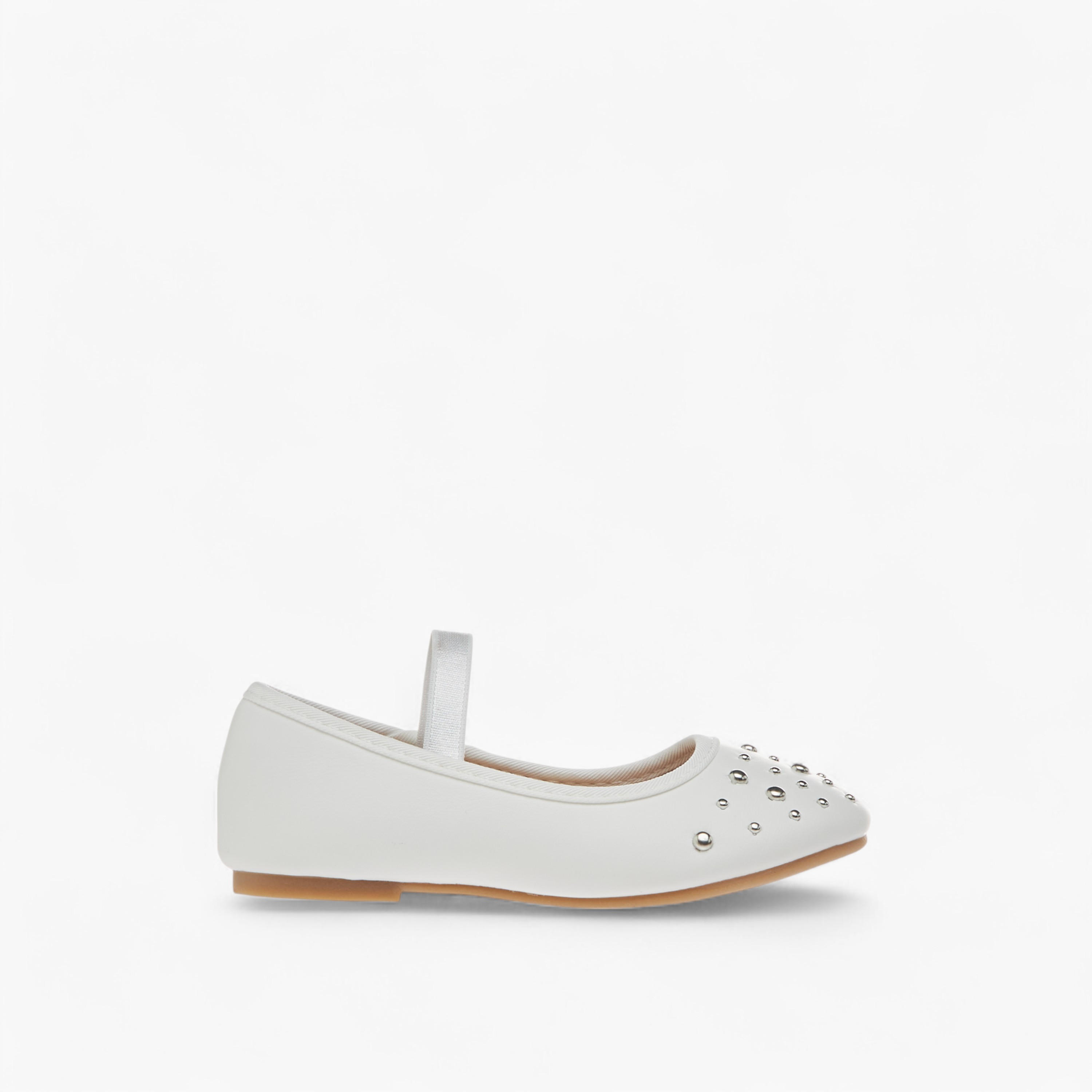 Flora Bella Embellished Ballerina Shoes with Elasticated Strap-girls-shoes-ballerinas-image-3