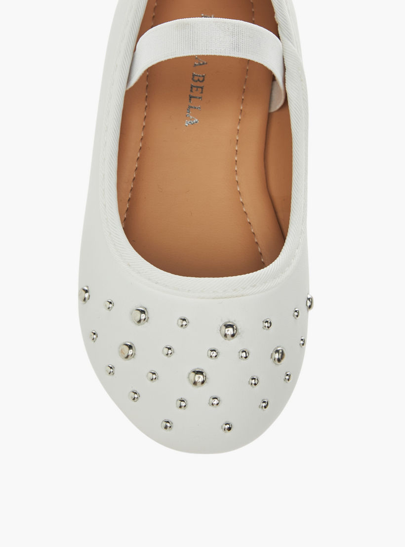 Flora Bella Embellished Ballerina Shoes with Elasticated Strap-girls-shoes-ballerinas-image-4