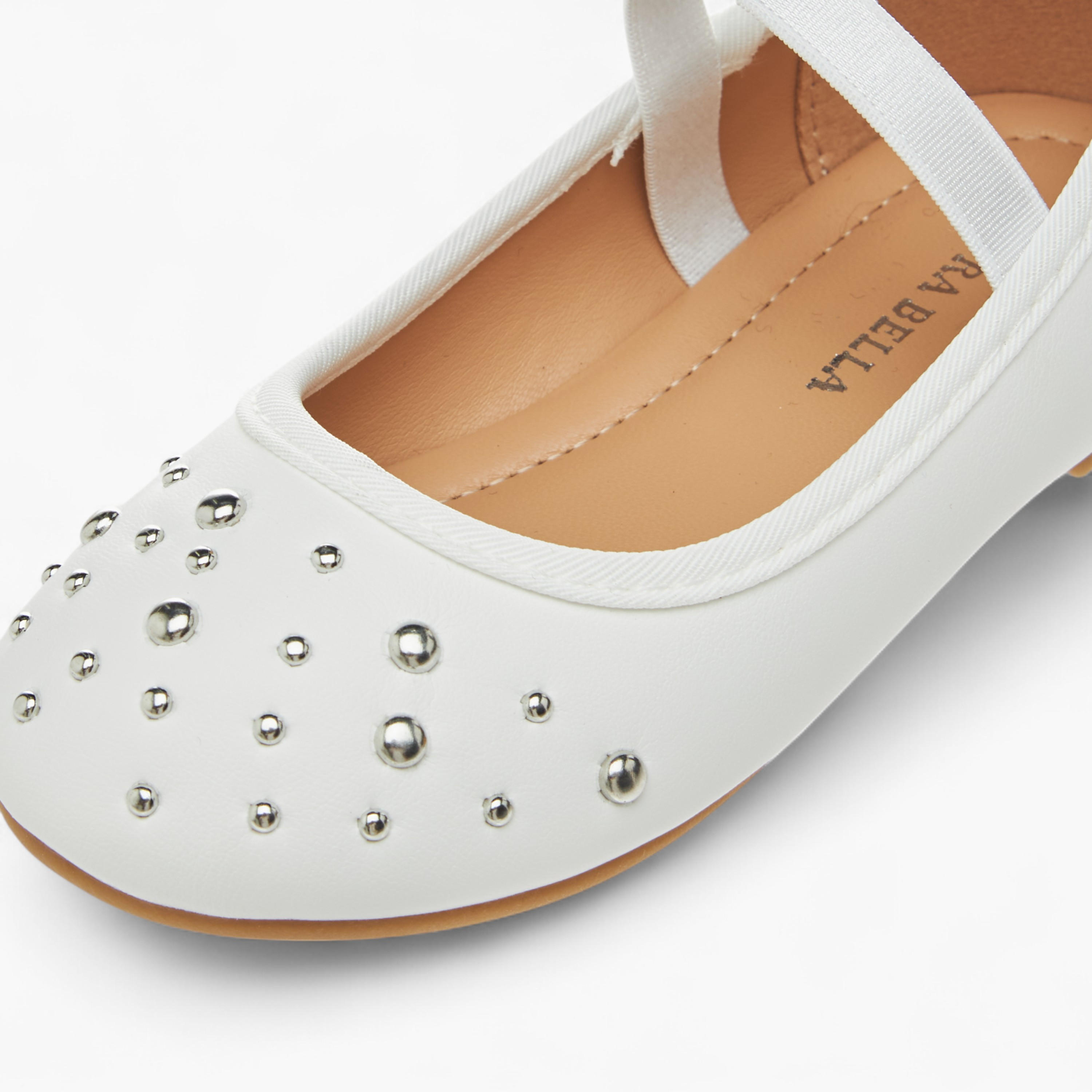 Flora Bella Embellished Ballerina Shoes with Elasticated Strap-girls-shoes-ballerinas-image-6