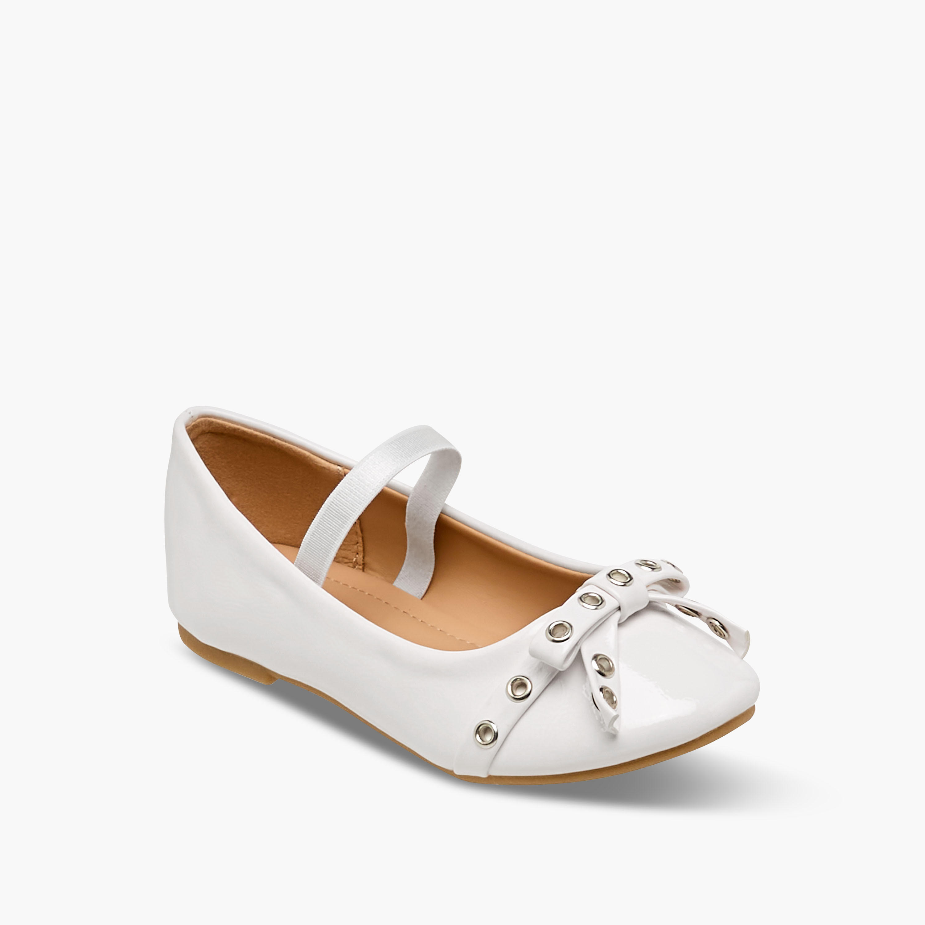 Flora Bella Girls Metallic Accent Elasticated Strap Ballerina Shoes-girls-shoes-ballerinas-image-2