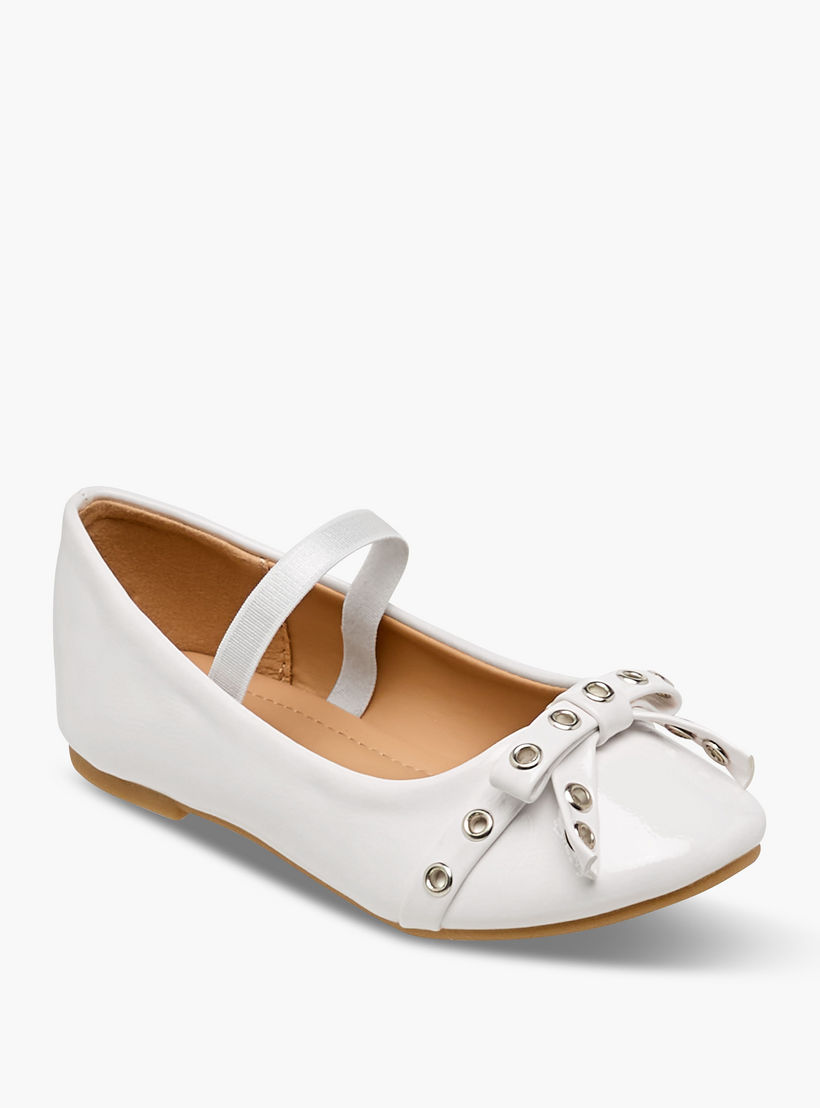 Flora Bella Girls Metallic Accent Elasticated Strap Ballerina Shoes-girls-shoes-ballerinas-image-2