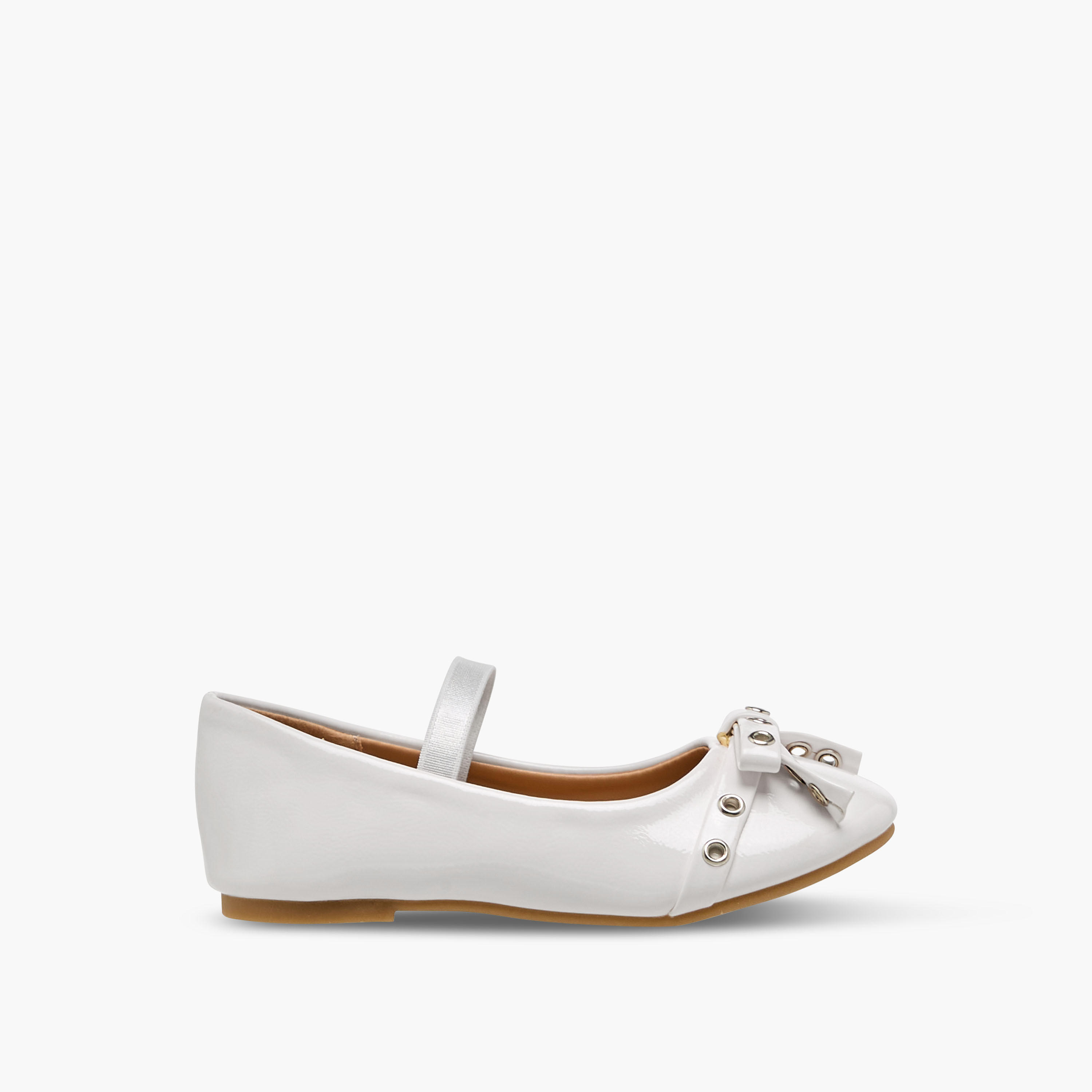 Flora Bella Girls Metallic Accent Elasticated Strap Ballerina Shoes-girls-shoes-ballerinas-image-3