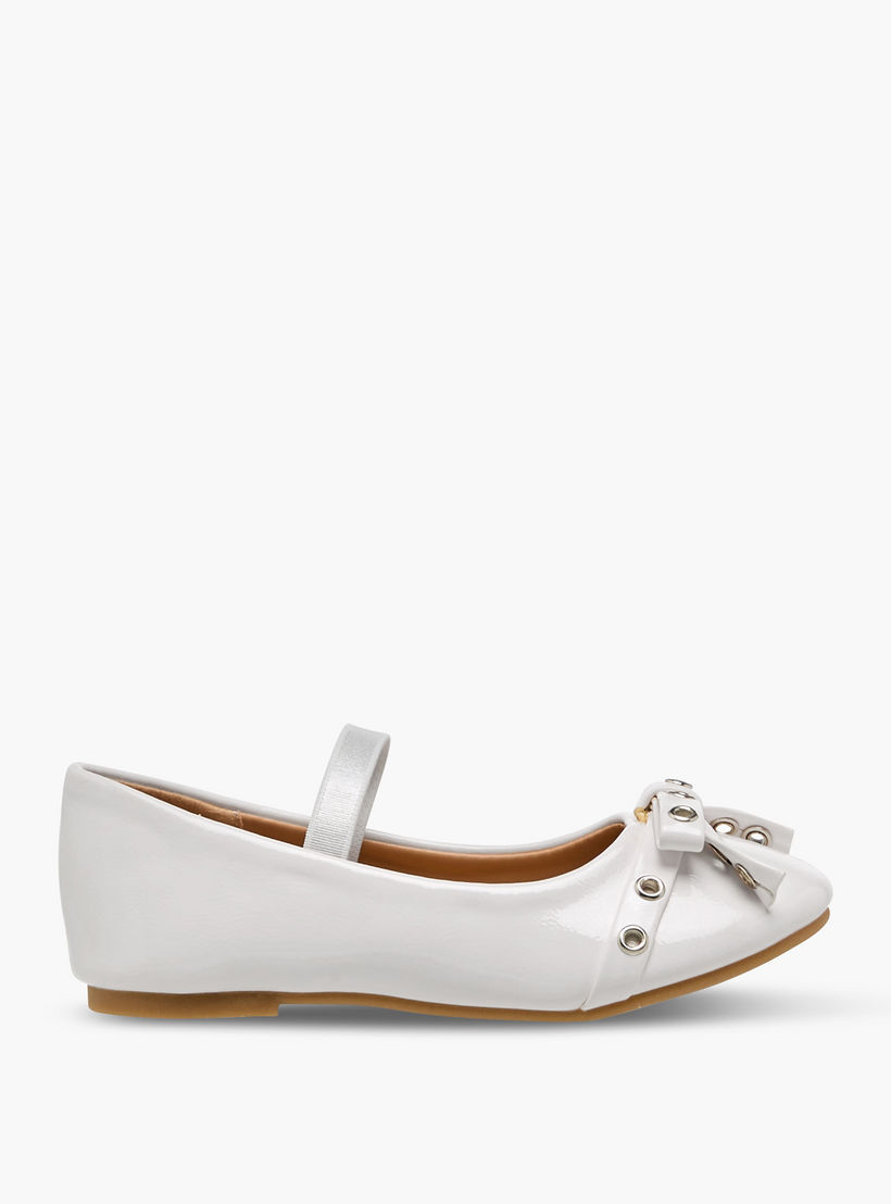 Flora Bella Girls Metallic Accent Elasticated Strap Ballerina Shoes-girls-shoes-ballerinas-image-3
