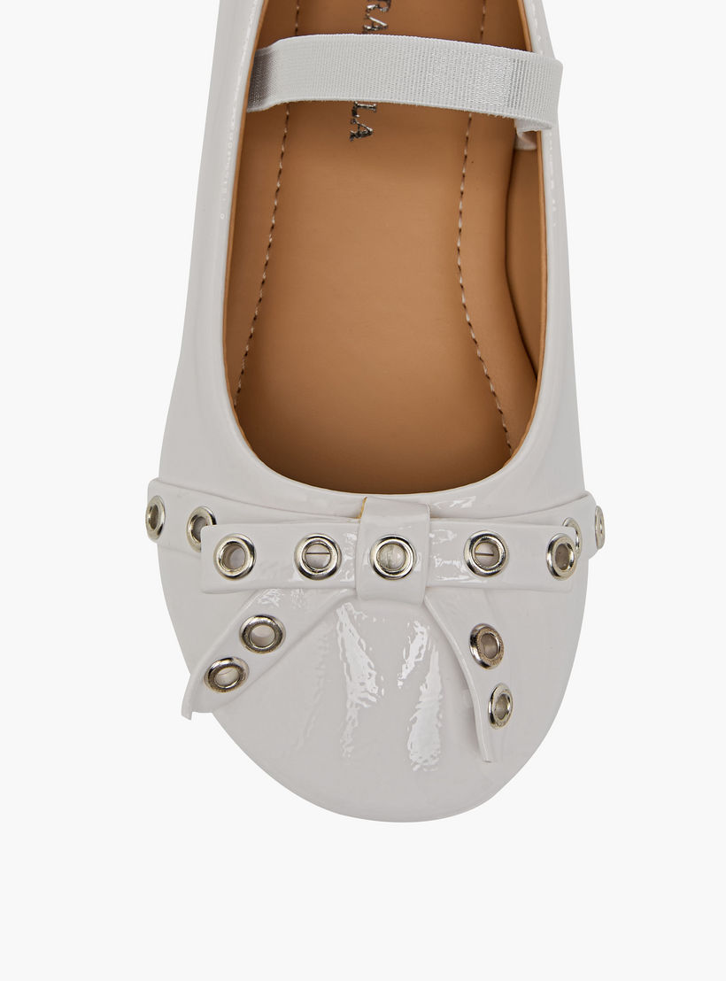Flora Bella Girls Metallic Accent Elasticated Strap Ballerina Shoes-girls-shoes-ballerinas-image-4