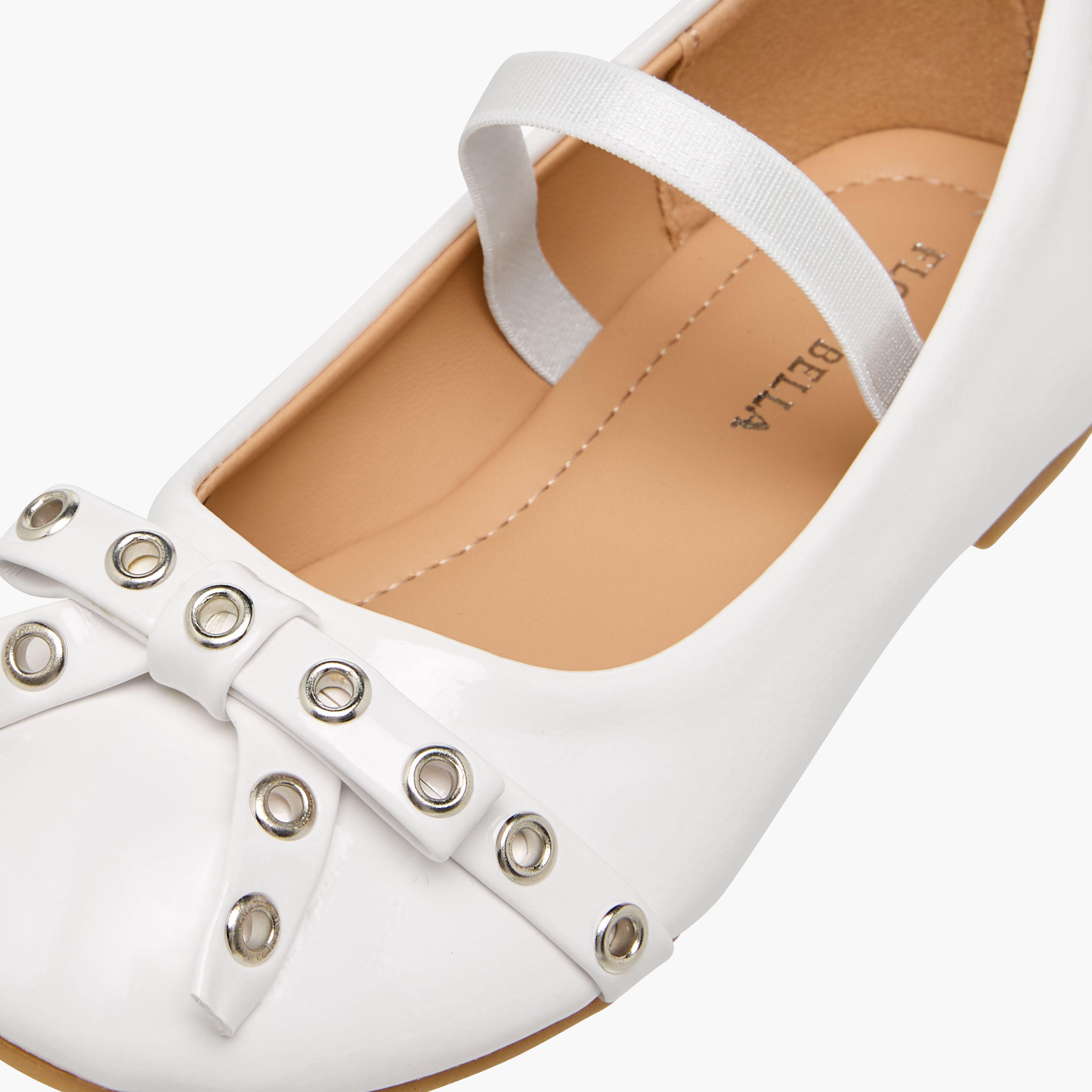 Flora Bella Girls Metallic Accent Elasticated Strap Ballerina Shoes-girls-shoes-ballerinas-image-6