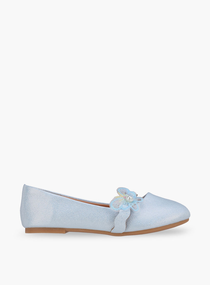 حذاء باليرينا بتزيينات فراشة للبنات من فلورا بيلا-girls-shoes-ballerinas-image-3