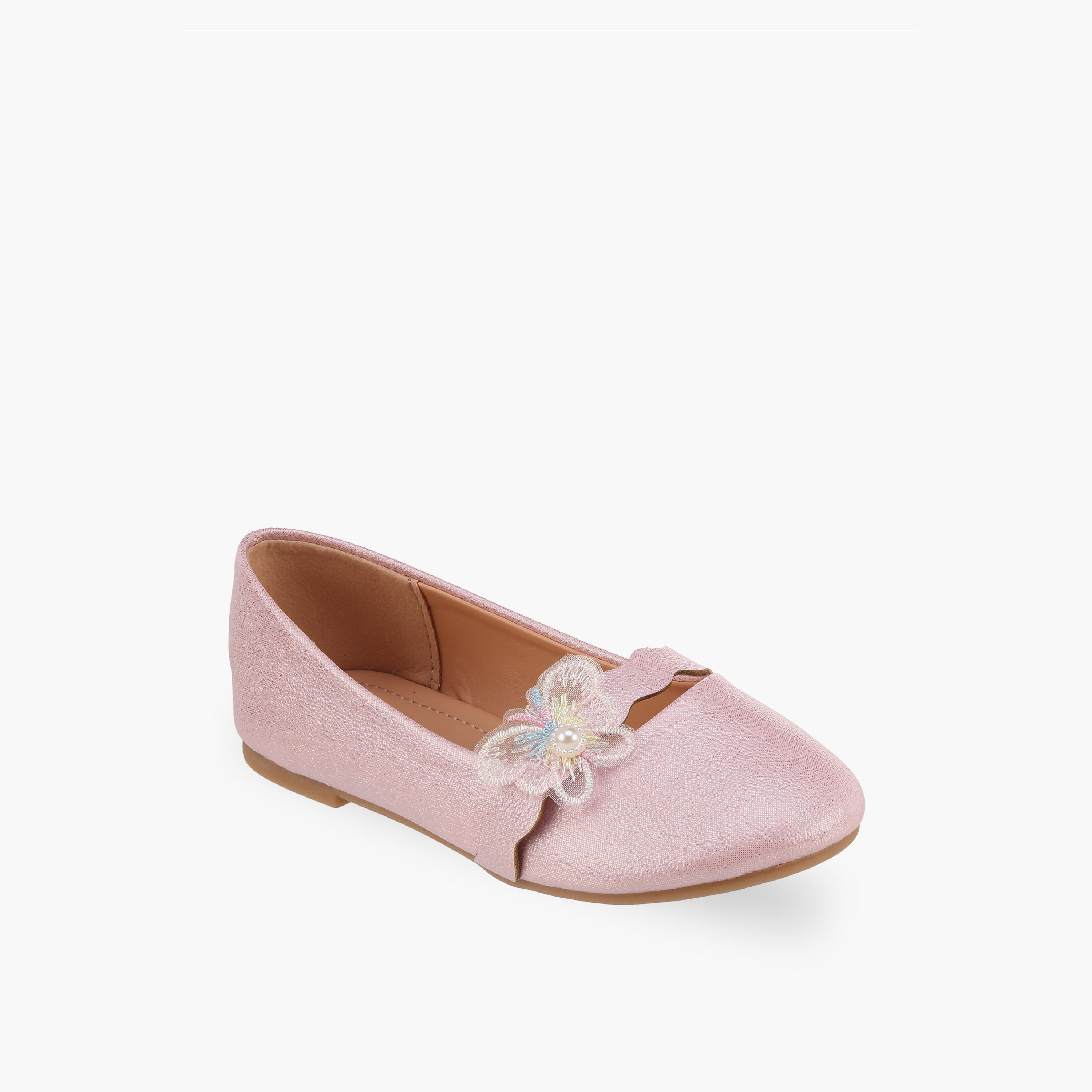 Flora Bella Girls Butterfly Embellished Ballerina Shoes-girls-shoes-ballerinas-image-2