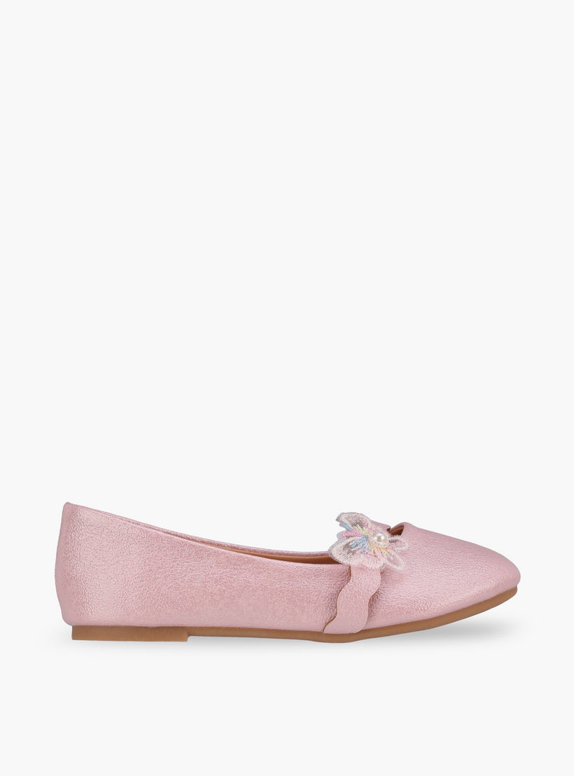 Flora Bella Girls Butterfly Embellished Ballerina Shoes-girls-shoes-ballerinas-image-3