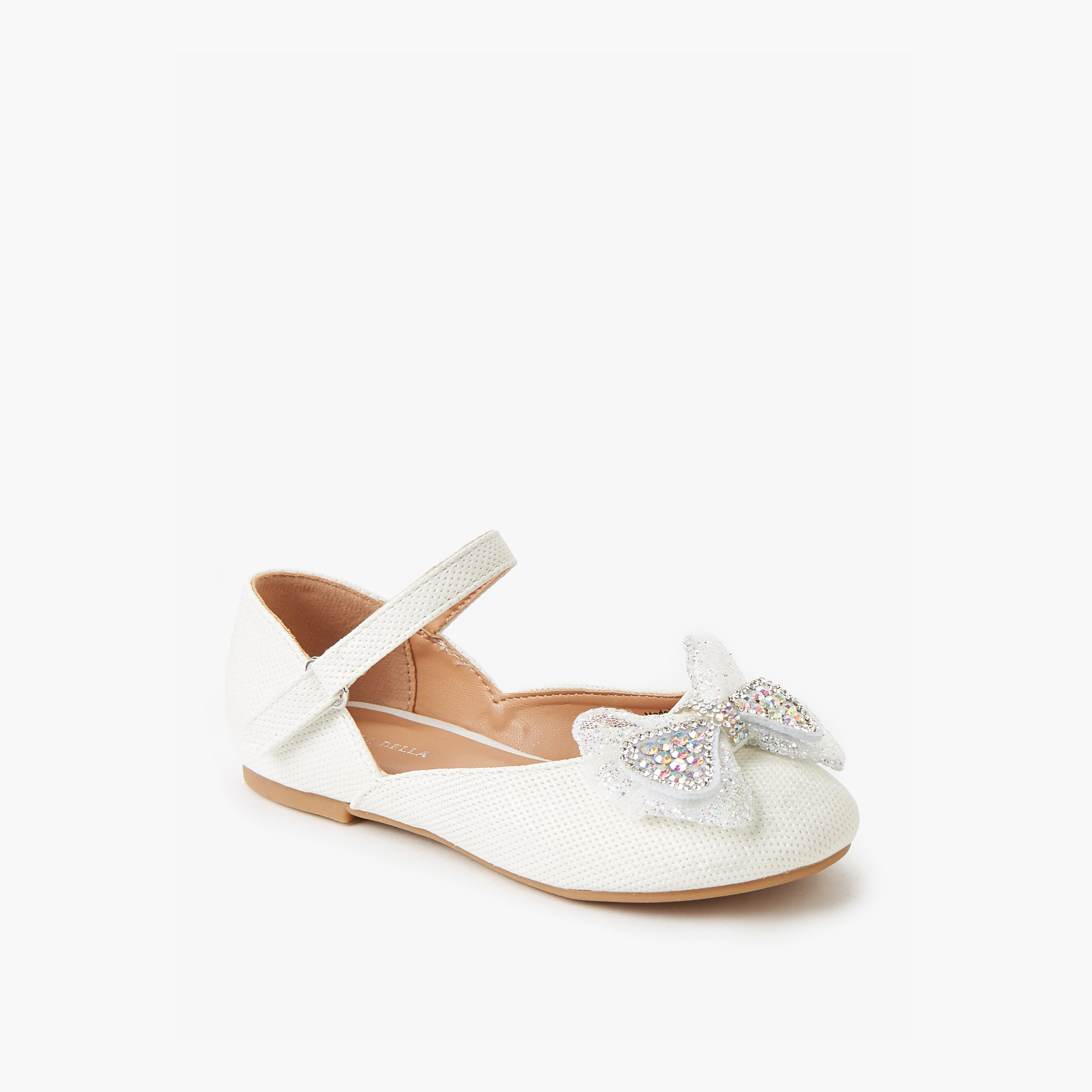 حذاء باليرينا بشريط إغلاق لاصق للبنات من فلورا بيلا-girls-shoes-ballerinas-image-2