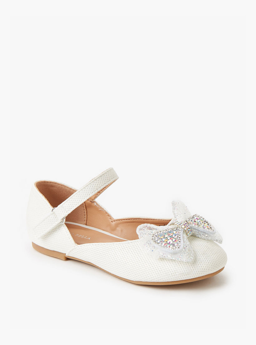 حذاء باليرينا بشريط إغلاق لاصق للبنات من فلورا بيلا-girls-shoes-ballerinas-image-2