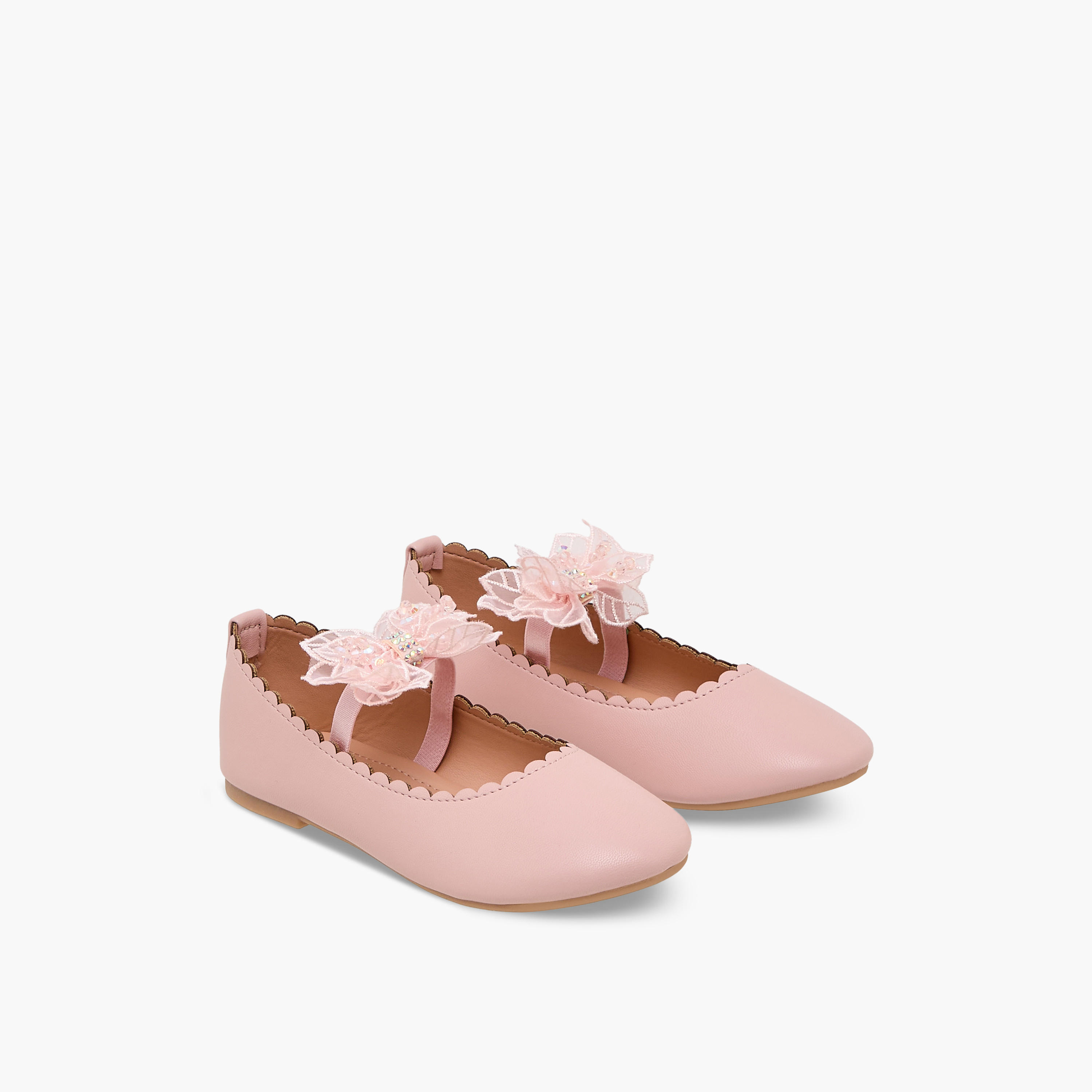 حذاء باليرينا مزين بالزهور للبنات من فلورا بيلا-girls-shoes-ballerinas-image-1