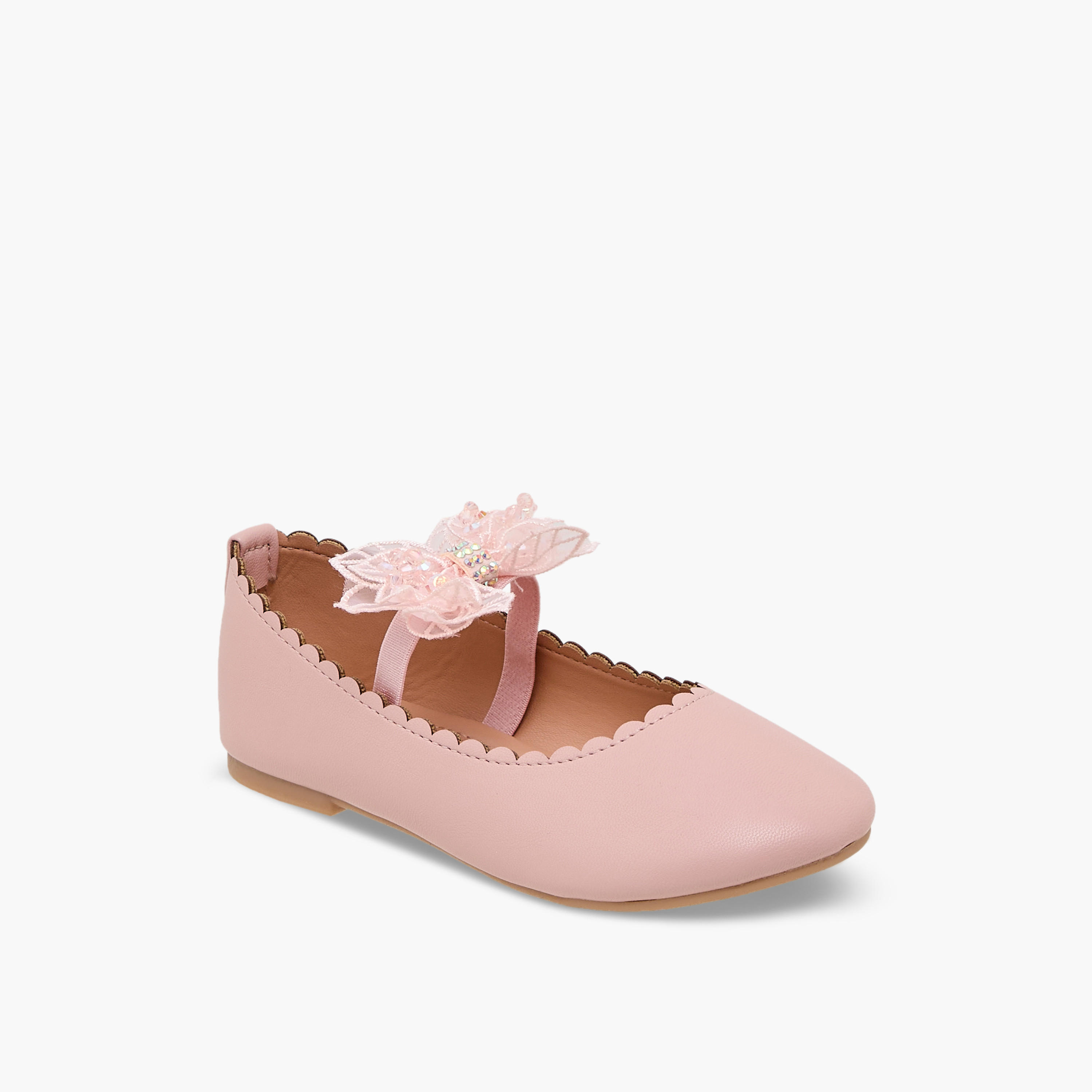حذاء باليرينا مزين بالزهور للبنات من فلورا بيلا-girls-shoes-ballerinas-image-2