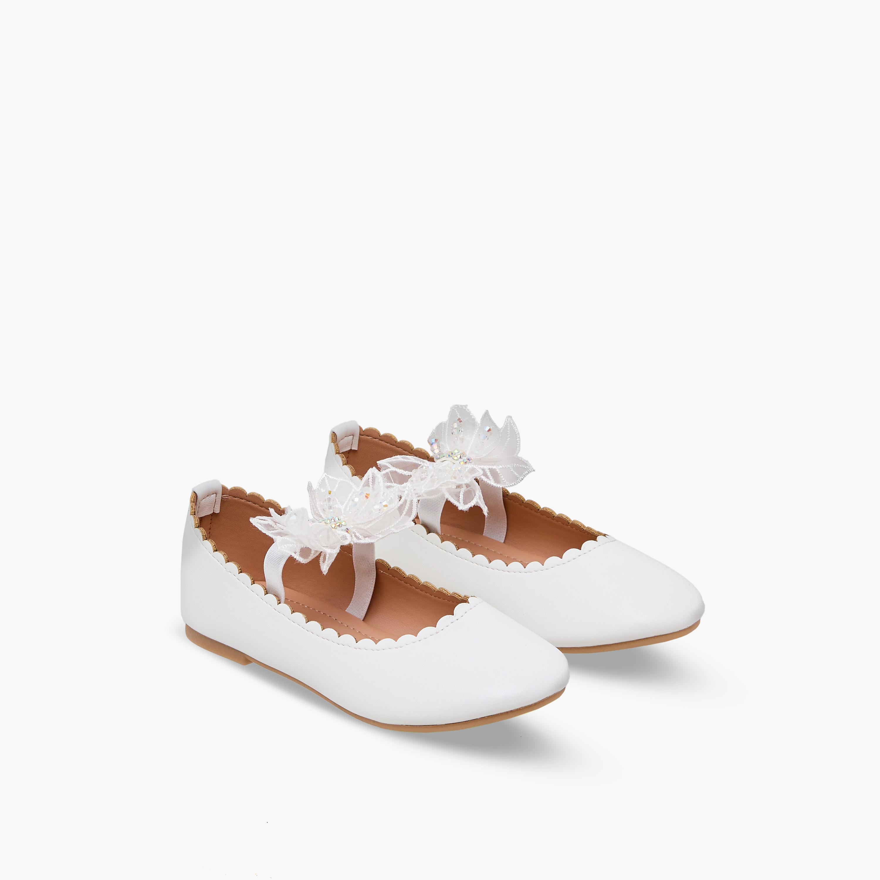 حذاء باليرينا مزين بالزهور للبنات من فلورا بيلا-girls-shoes-ballerinas-image-1
