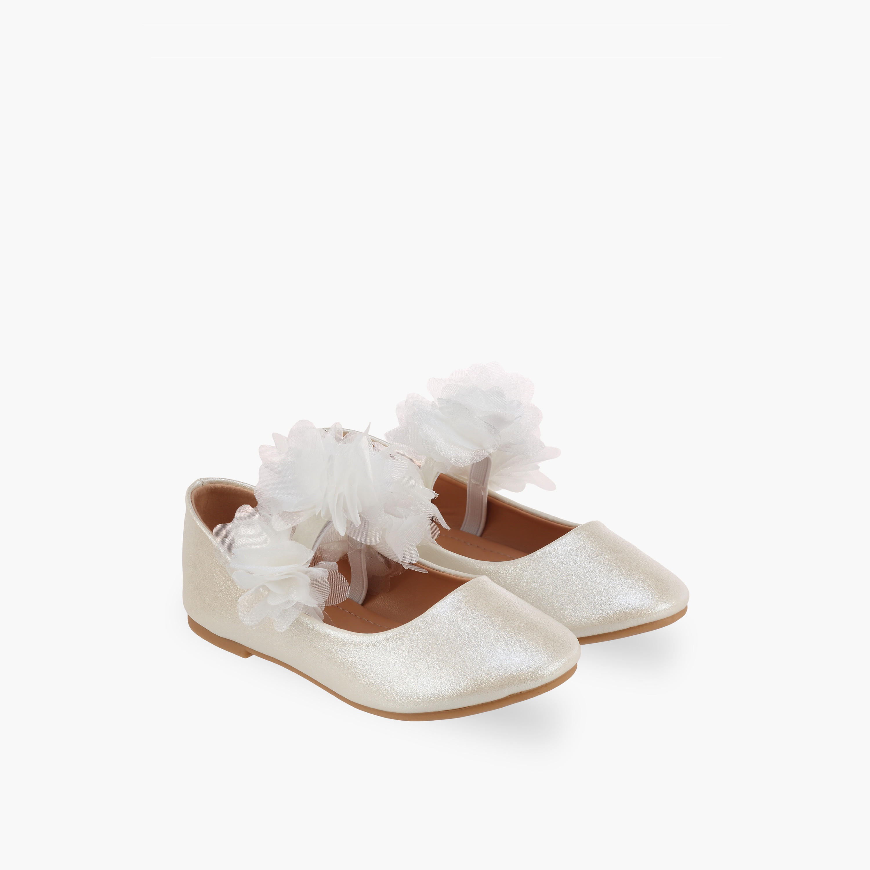 Flora Bella Girls Floral Accent Ballerina Shoes-girls-shoes-ballerinas-image-1