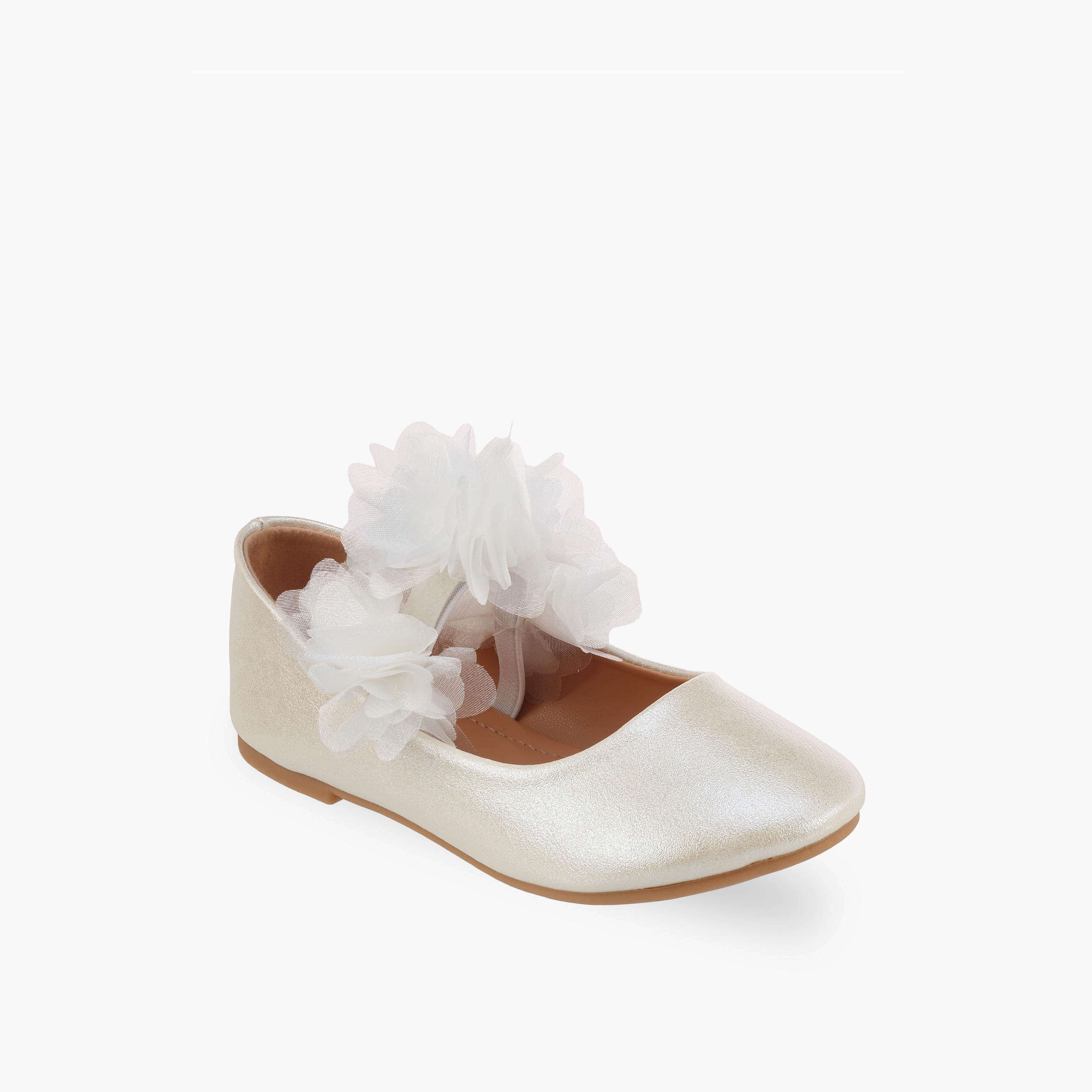 Flora Bella Girls Floral Accent Ballerina Shoes-girls-shoes-ballerinas-image-2