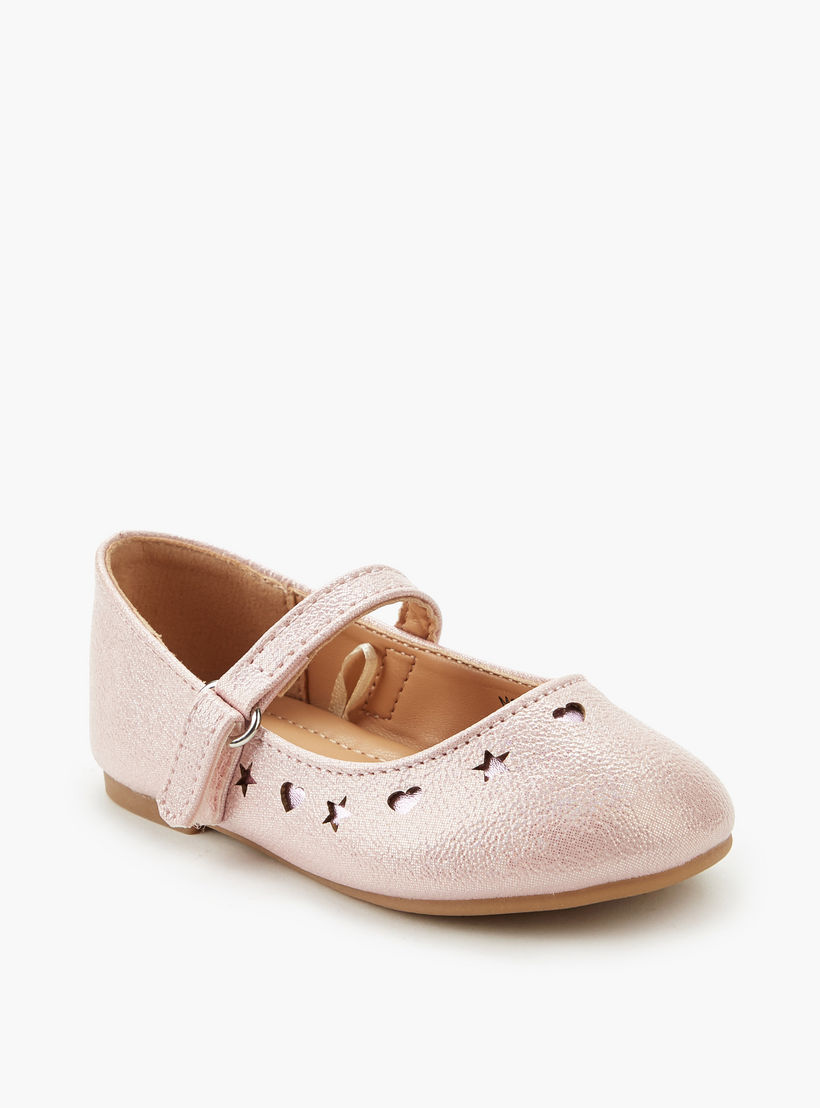 حذاء باليرينا بشريط إغلاق لاصق للبنات من فلورا بيلا-girls-shoes-maryjanes-image-3