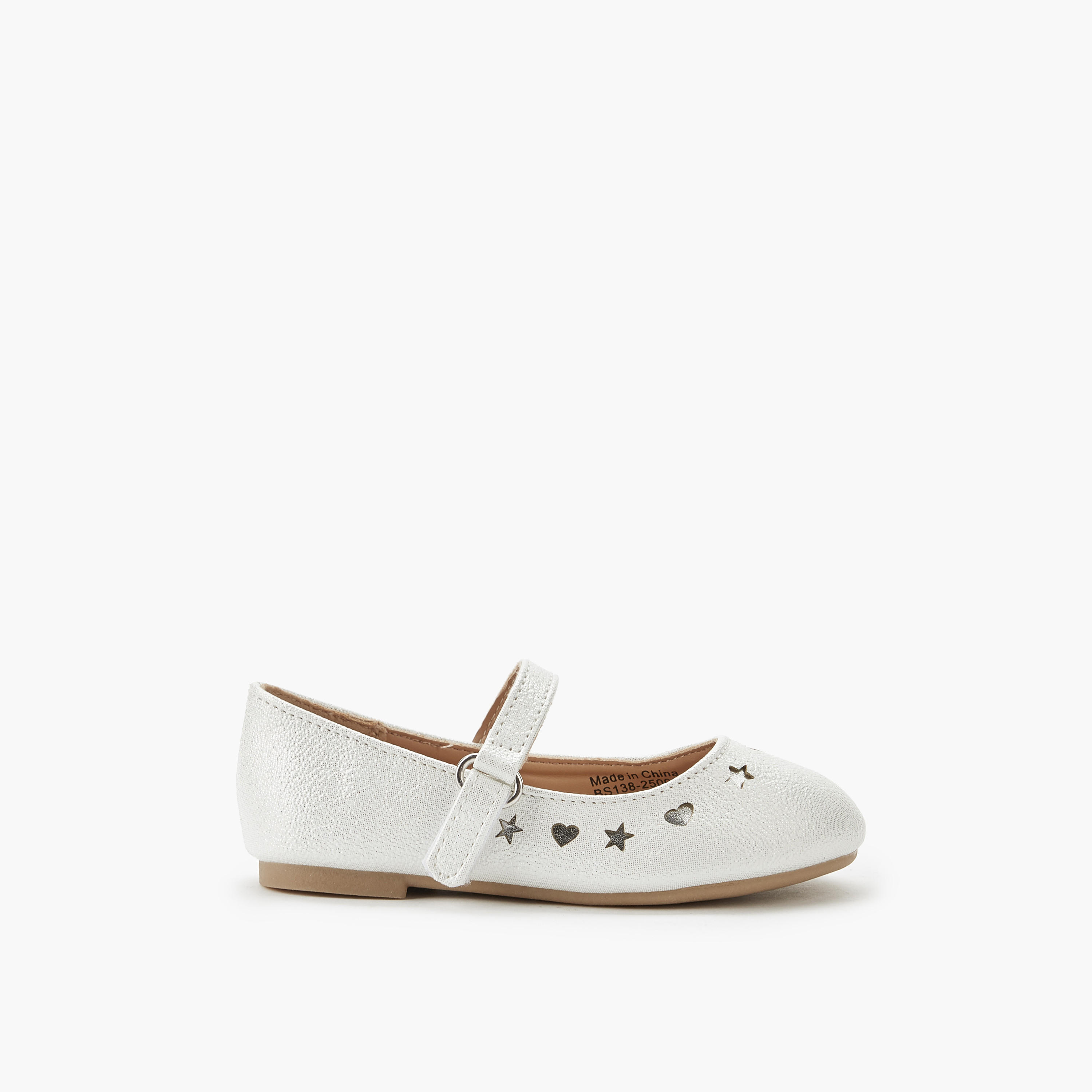 حذاء باليرينا بشريط إغلاق لاصق للبنات من فلورا بيلا-girls-shoes-maryjanes-image-2