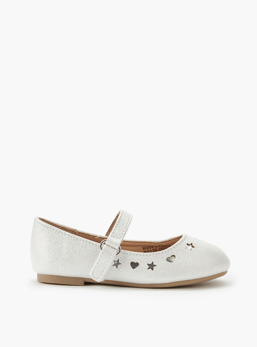 حذاء باليرينا بشريط إغلاق لاصق للبنات من فلورا بيلا-girls-shoes-maryjanes-image-2