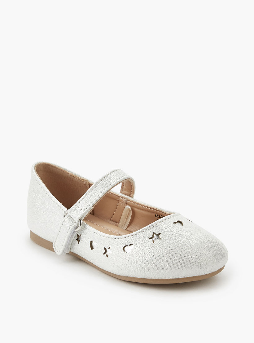 حذاء باليرينا بشريط إغلاق لاصق للبنات من فلورا بيلا-girls-shoes-maryjanes-image-3