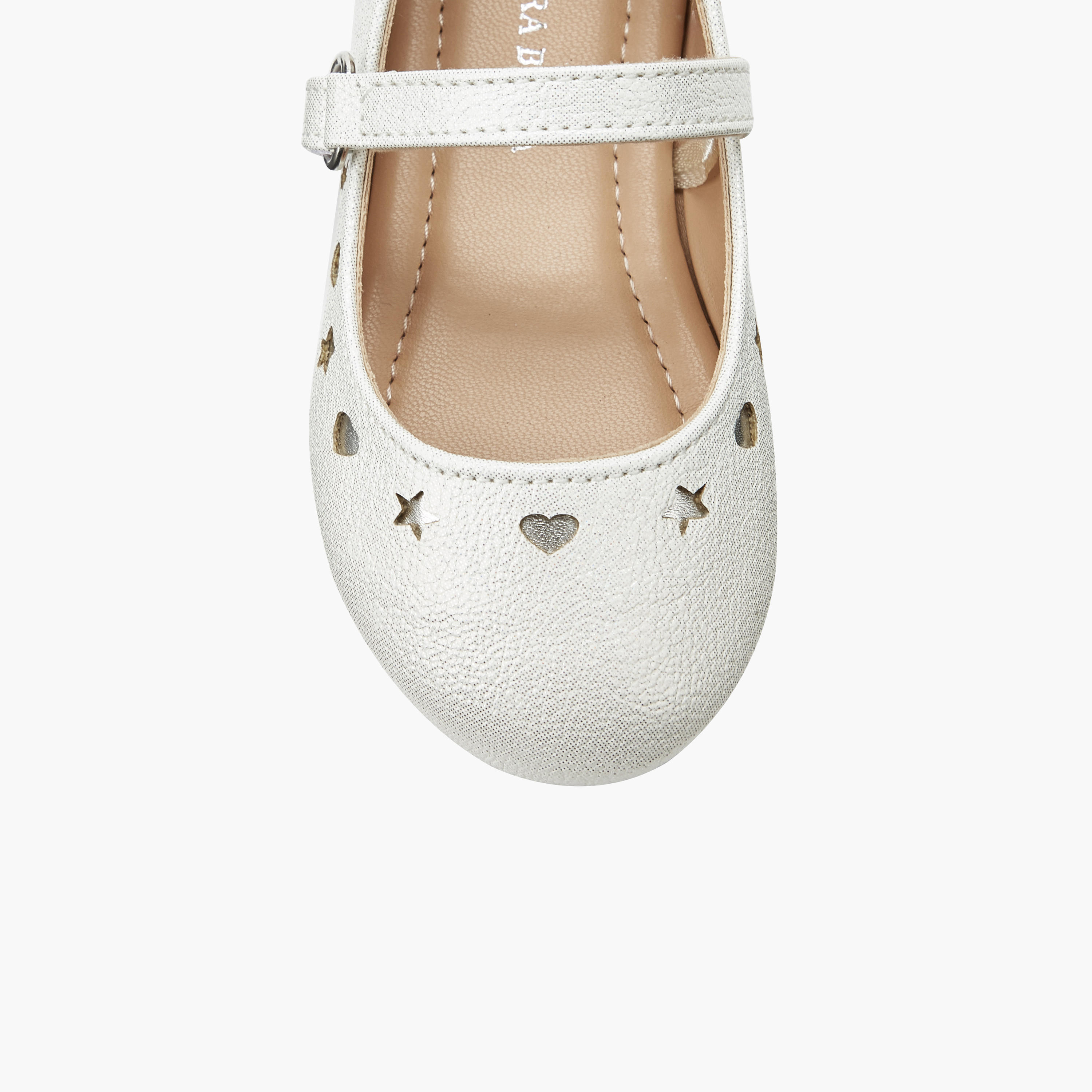 حذاء باليرينا بشريط إغلاق لاصق للبنات من فلورا بيلا-girls-shoes-maryjanes-image-4