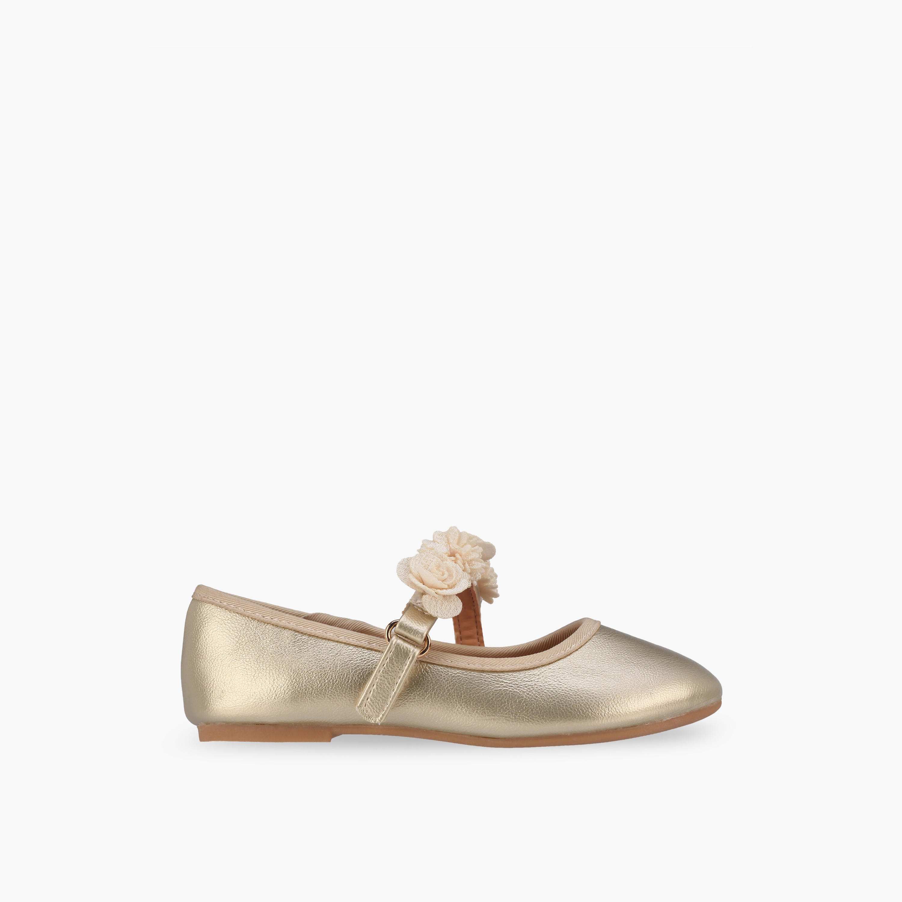 Flora Bella Girls Floral Accent Hook & Loop Ballerina Shoes-girls-shoes-maryjanes-image-3