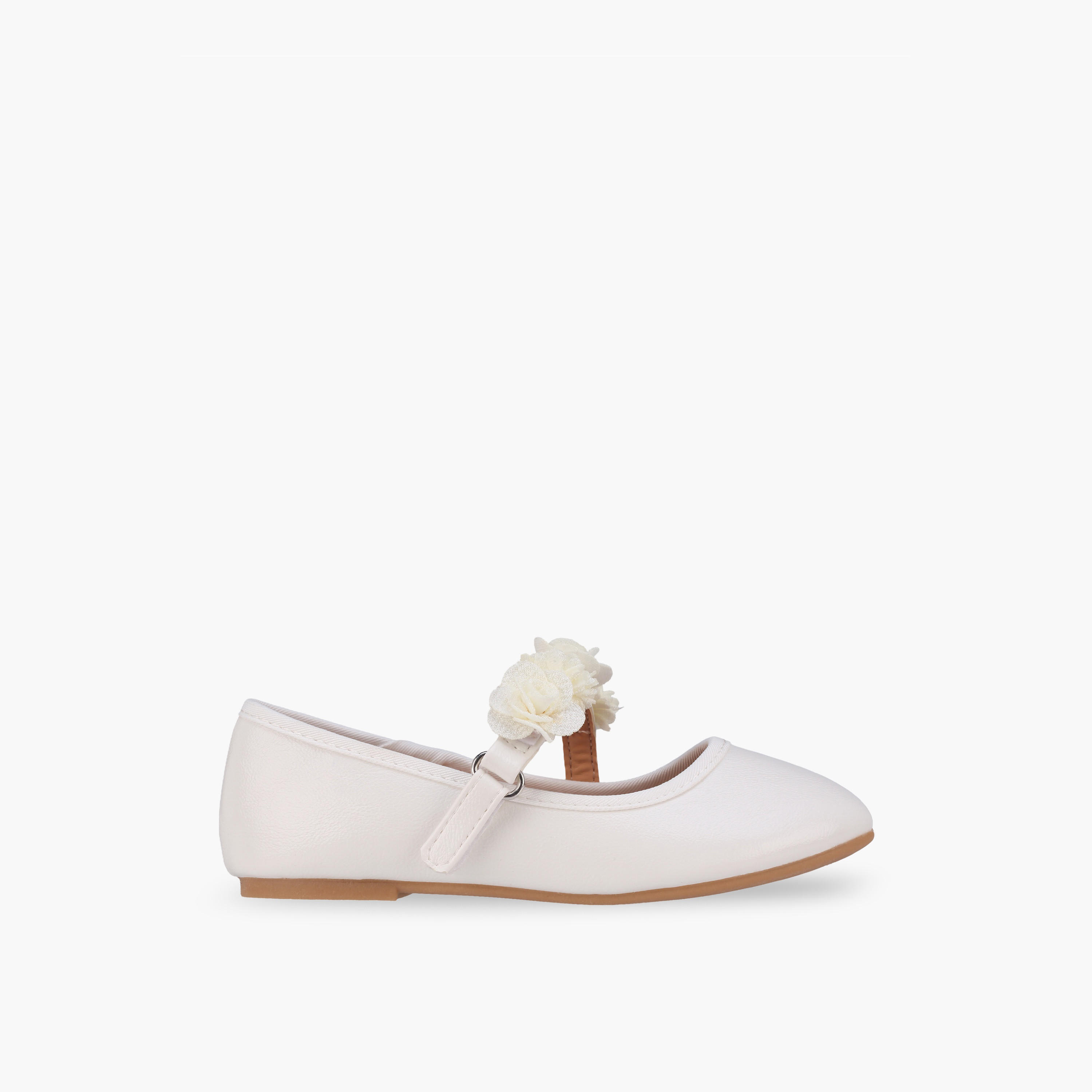 Flora Bella Girls Floral Accent Hook & Loop Ballerina Shoes-girls-shoes-maryjanes-image-3