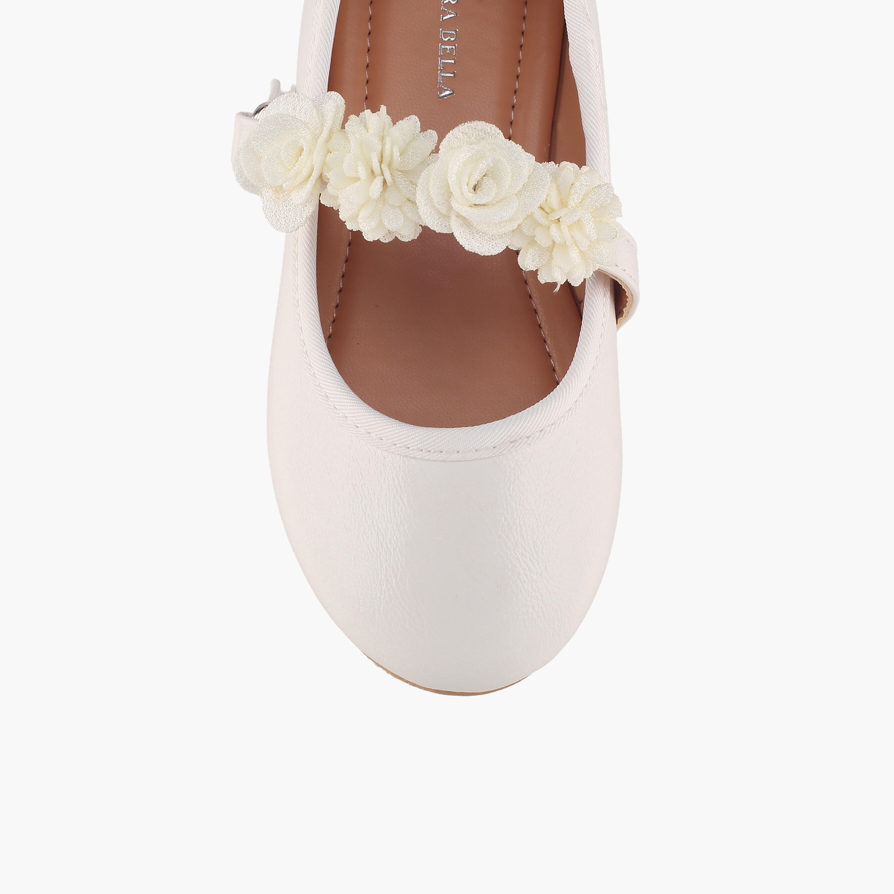 Flora Bella Girls Floral Accent Hook & Loop Ballerina Shoes-girls-shoes-maryjanes-image-4