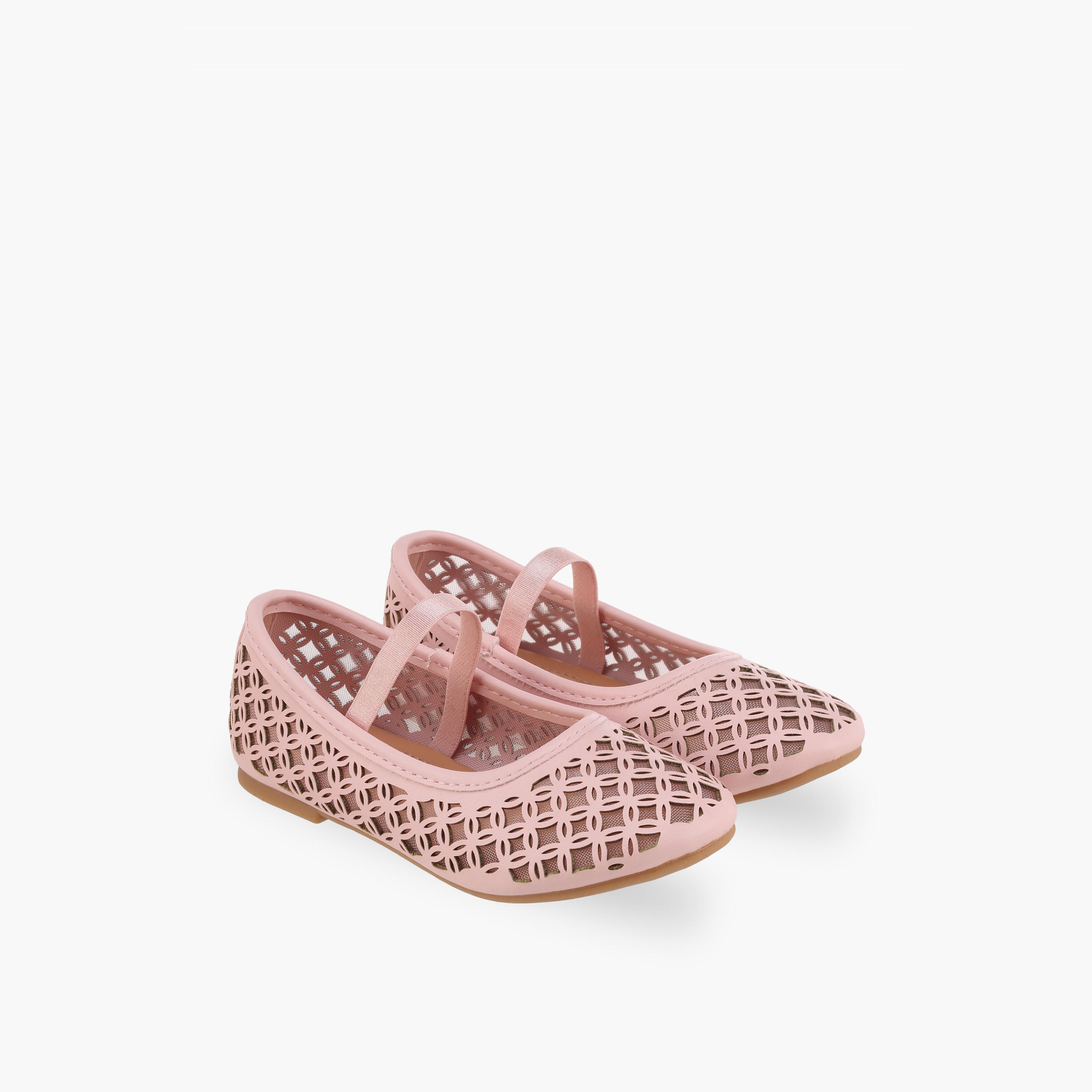 Flora Bella Girls Laser Cut Ballerina Shoes-girls-shoes-ballerinas-image-1