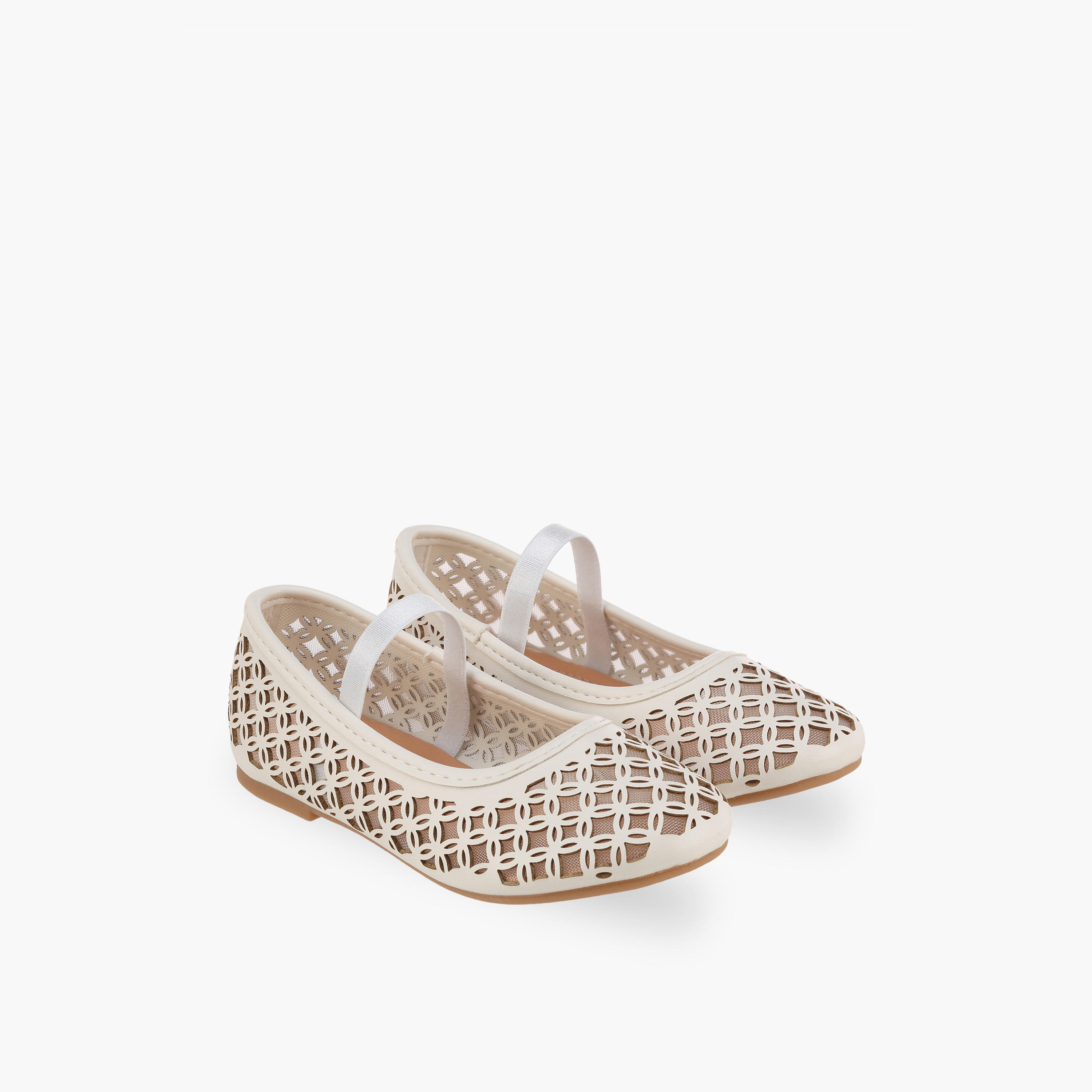 Flora Bella Girls Laser Cut Ballerina Shoes-girls-shoes-ballerinas-image-1