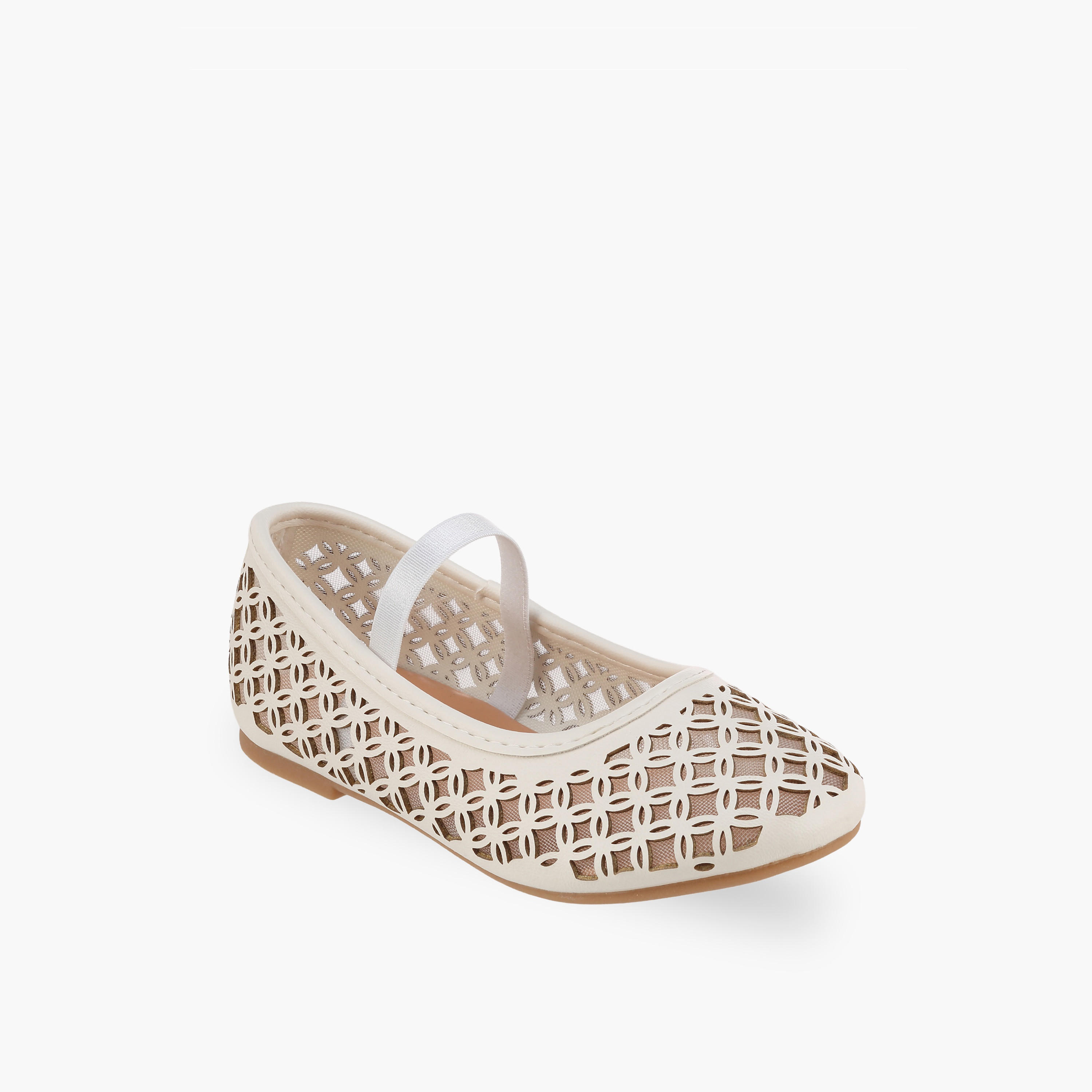 Flora Bella Girls Laser Cut Ballerina Shoes-girls-shoes-ballerinas-image-2