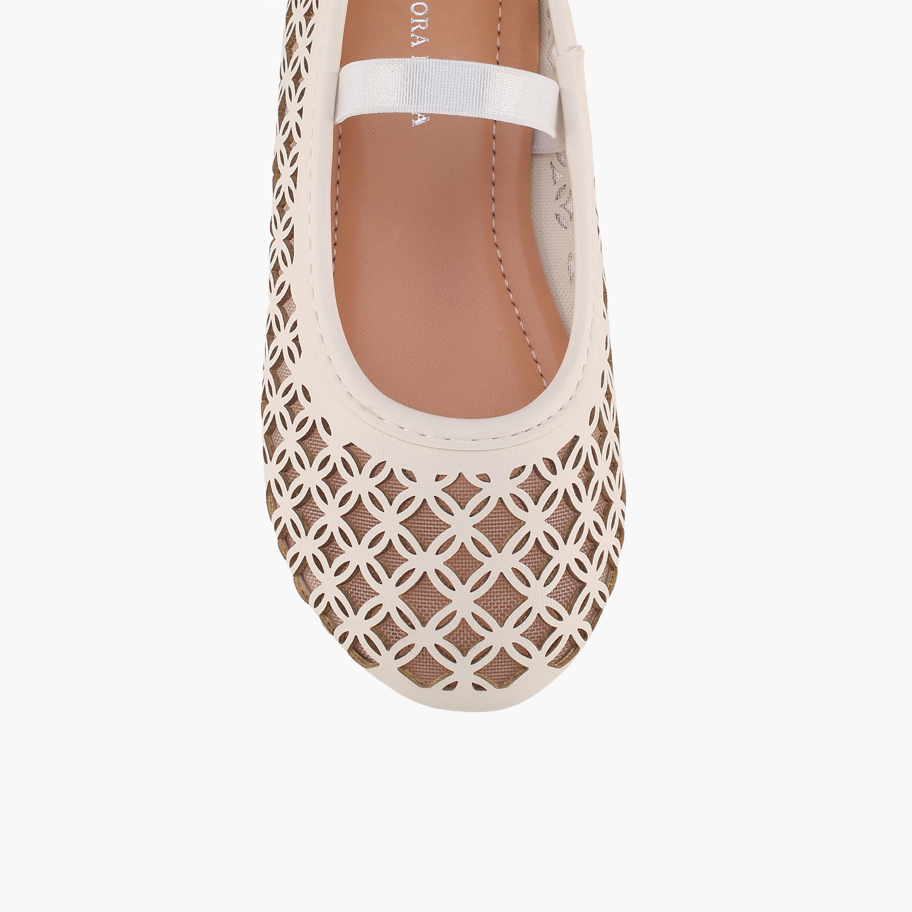 Flora Bella Girls Laser Cut Ballerina Shoes-girls-shoes-ballerinas-image-4