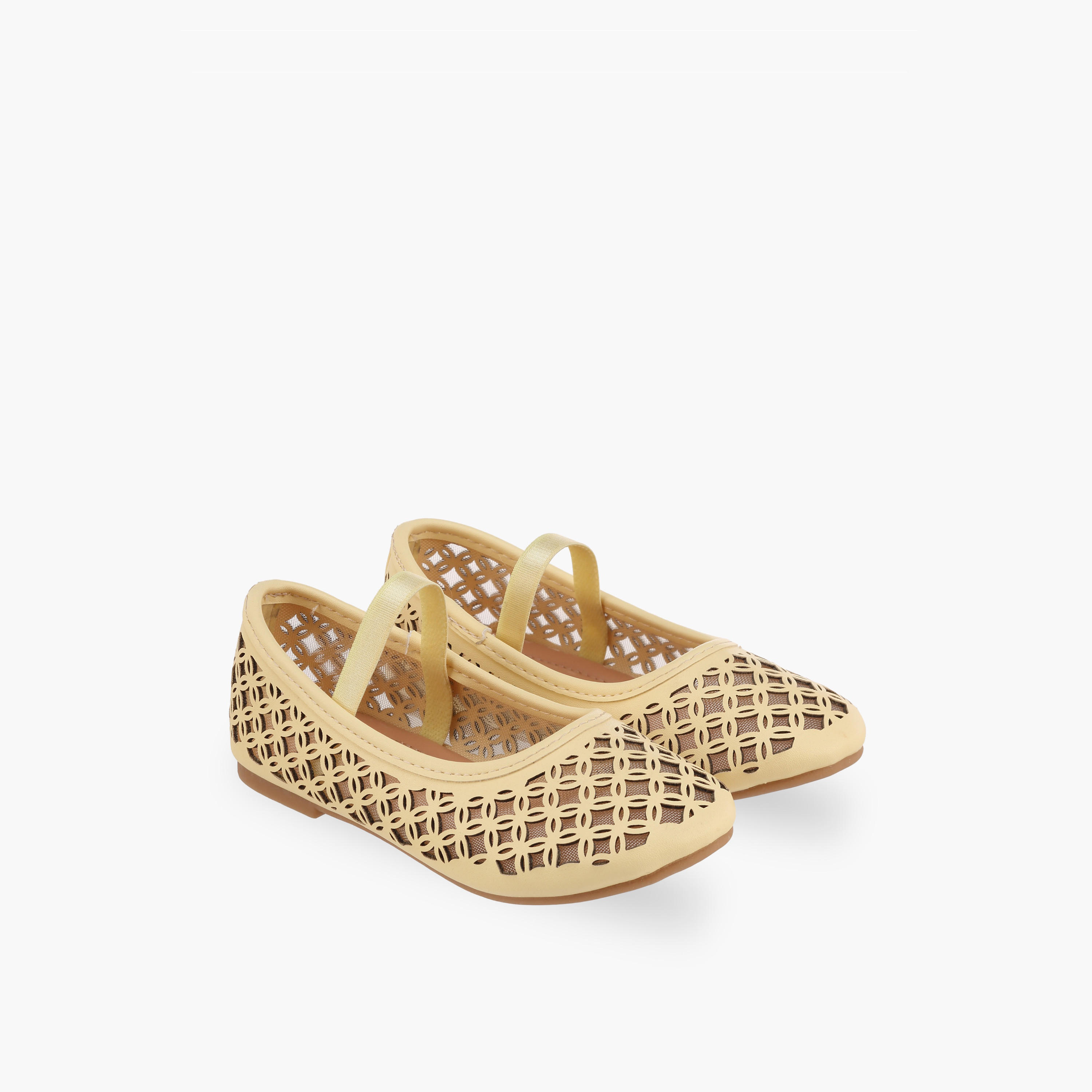 Flora Bella Girls Laser Cut Ballerina Shoes-girls-shoes-ballerinas-image-1