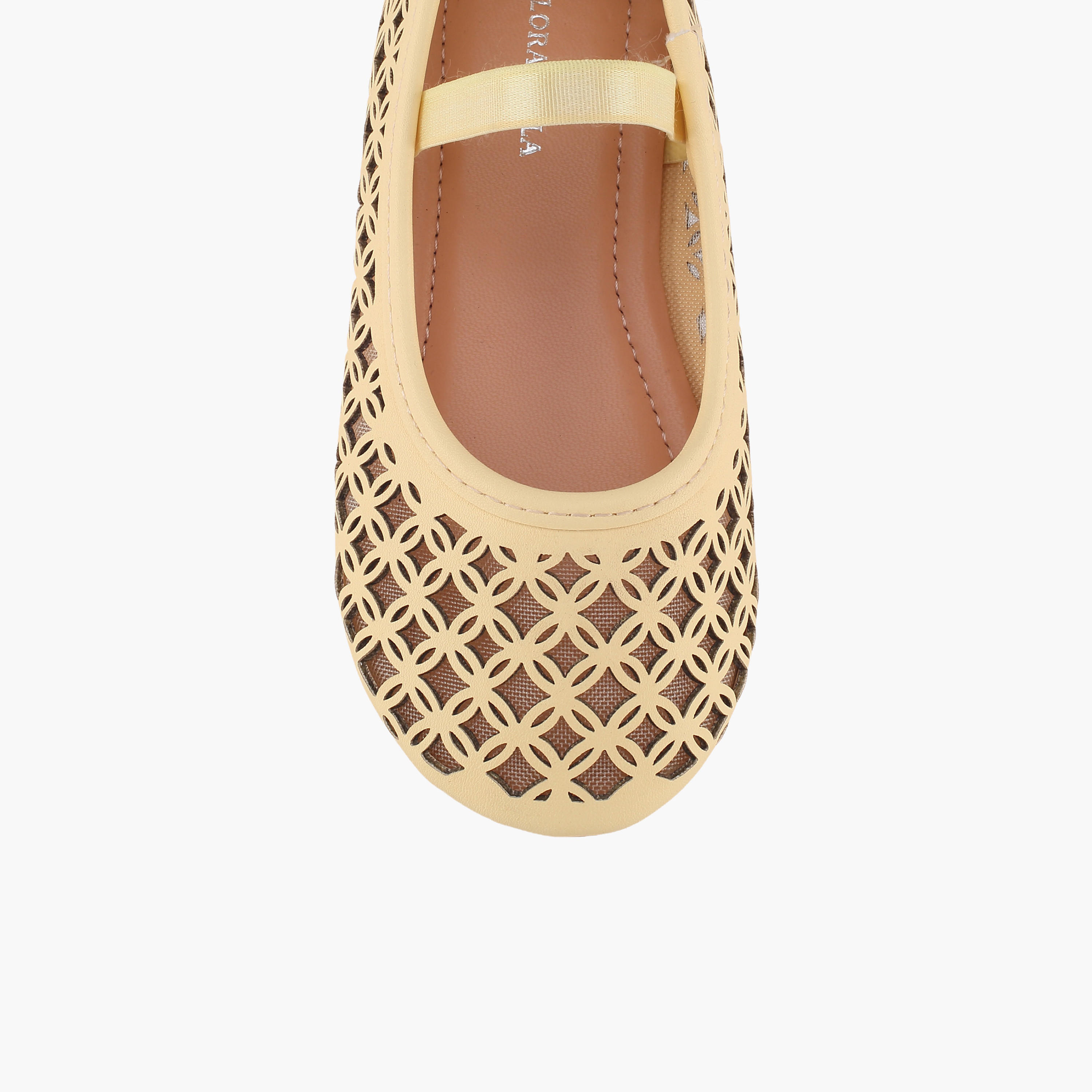 Flora Bella Girls Laser Cut Ballerina Shoes-girls-shoes-ballerinas-image-4