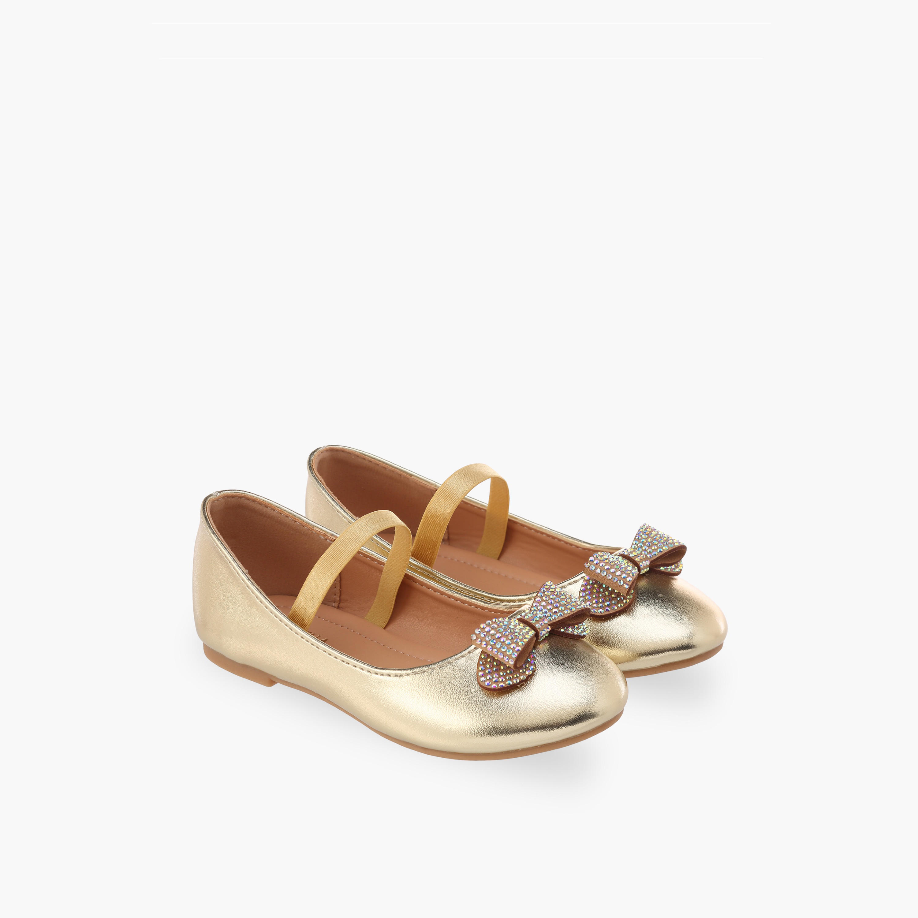 Flora Bella Girls Embellished Bow Accent Ballerina Shoes-girls-shoes-ballerinas-image-1