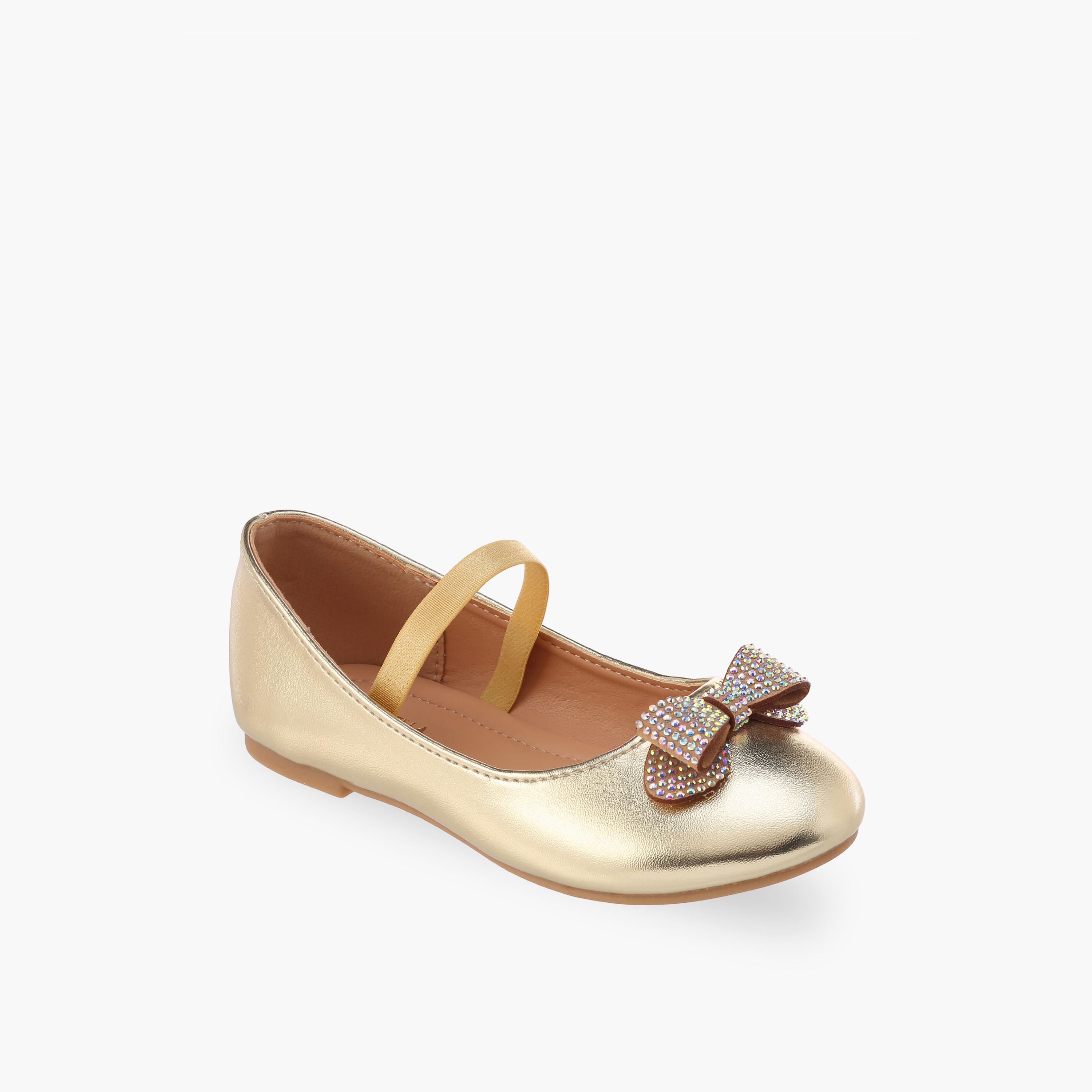Flora Bella Girls Embellished Bow Accent Ballerina Shoes-girls-shoes-ballerinas-image-2