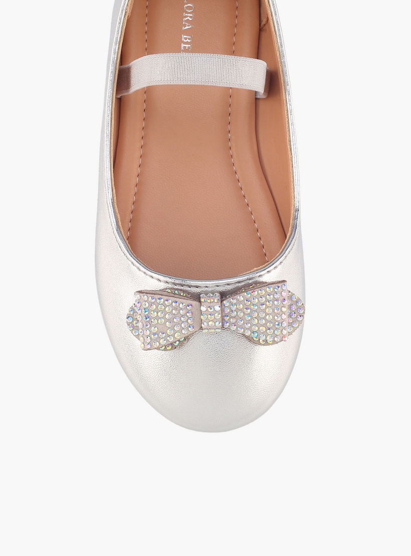 حذاء باليرينا مزين بفيونكة للبنات من فلورا بيلا-girls-shoes-ballerinas-image-4