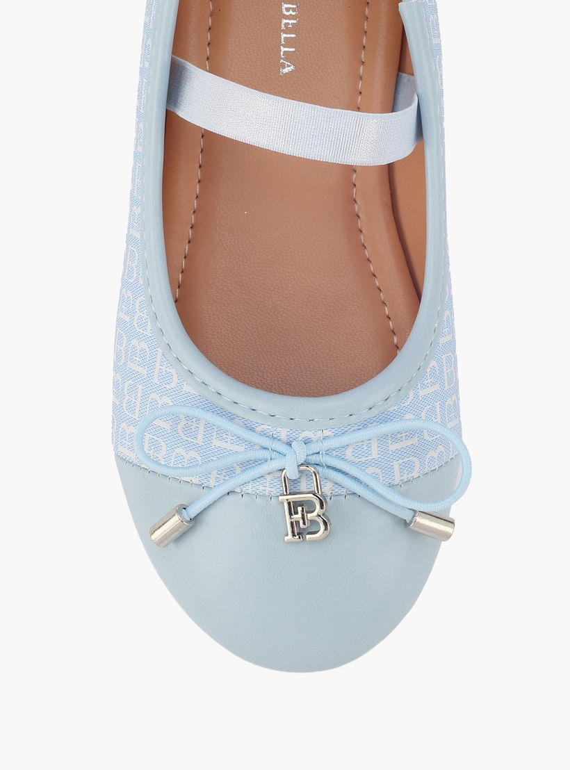 حذاء باليرينا بحزام مطاطي للبنات من فلورا بيلا-girls-shoes-ballerinas-image-4