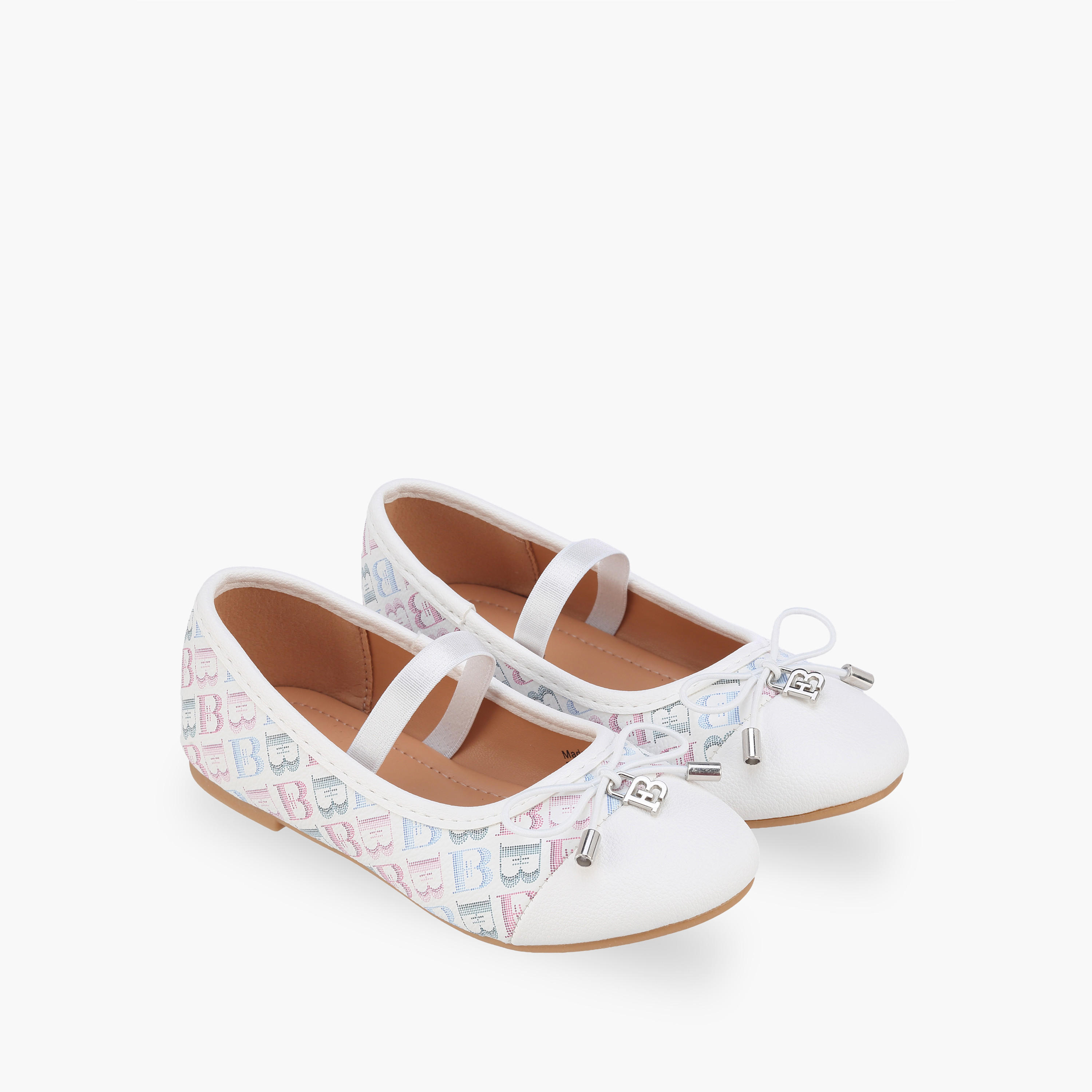 حذاء باليرينا بحزام مطاطي للبنات من فلورا بيلا-girls-shoes-ballerinas-image-1