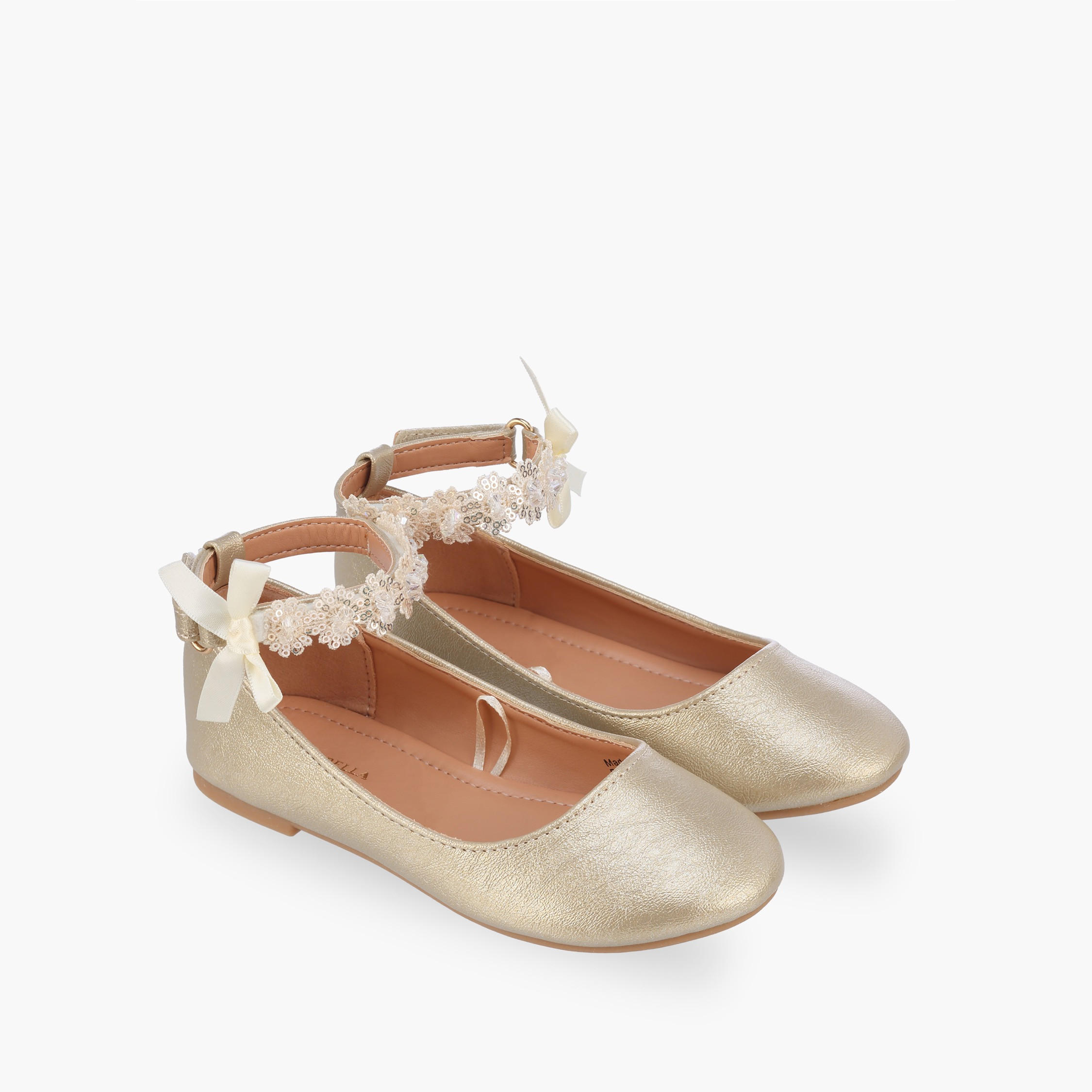 حذاء باليرينا بشريط إغلاق لاصق للبنات من فلورا بيلا-girls-shoes-ballerinas-image-1