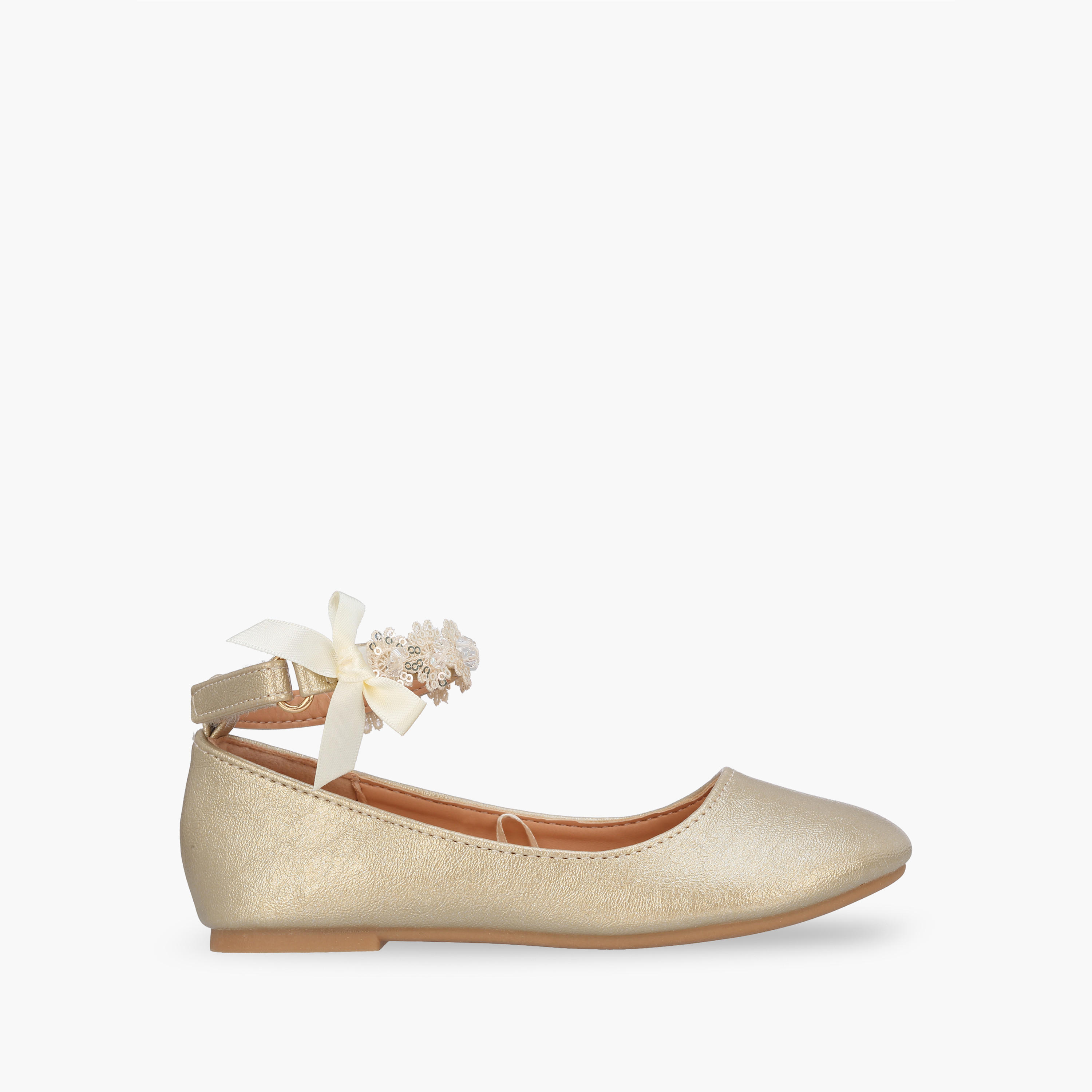 حذاء باليرينا بشريط إغلاق لاصق للبنات من فلورا بيلا-girls-shoes-ballerinas-image-3