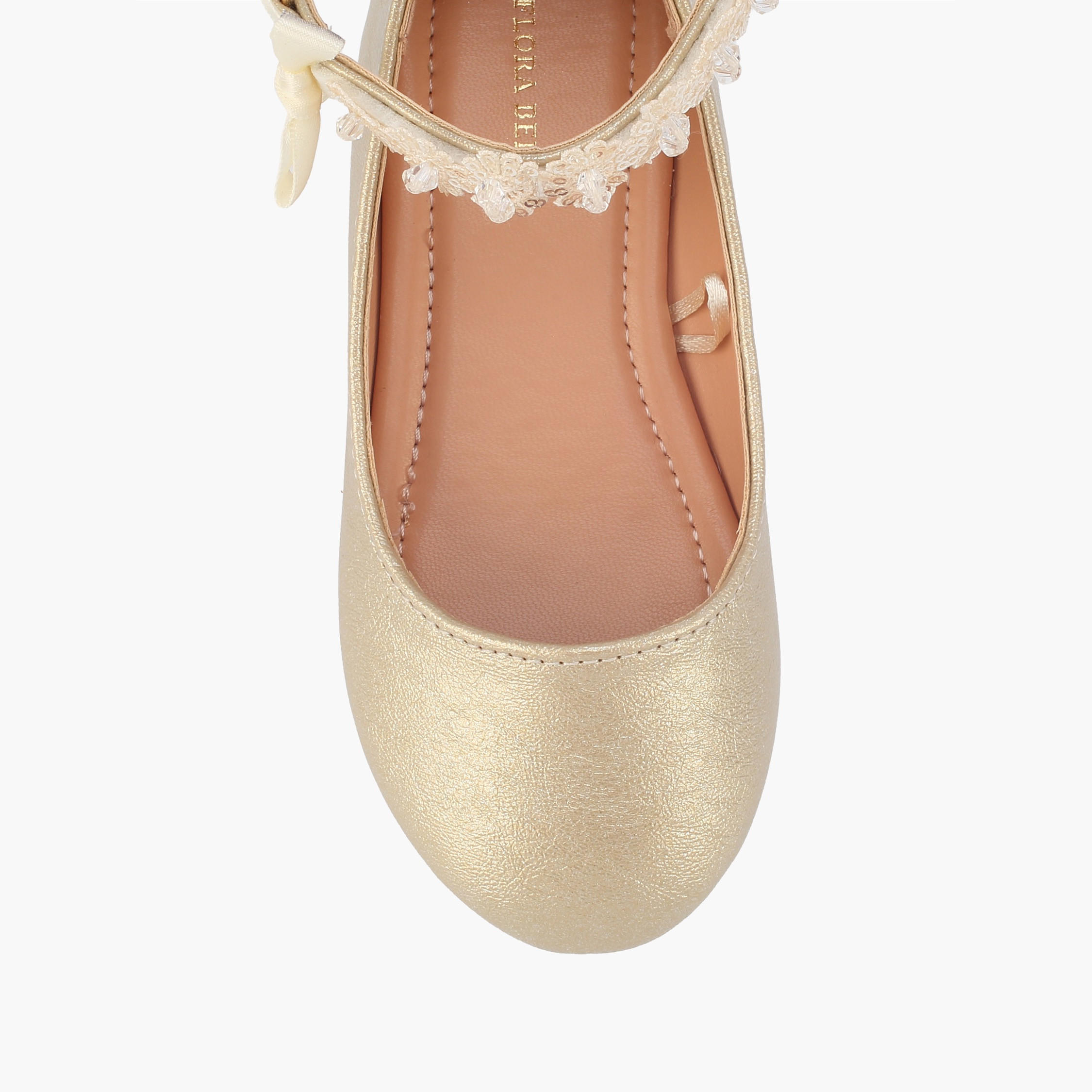 حذاء باليرينا بشريط إغلاق لاصق للبنات من فلورا بيلا-girls-shoes-ballerinas-image-4