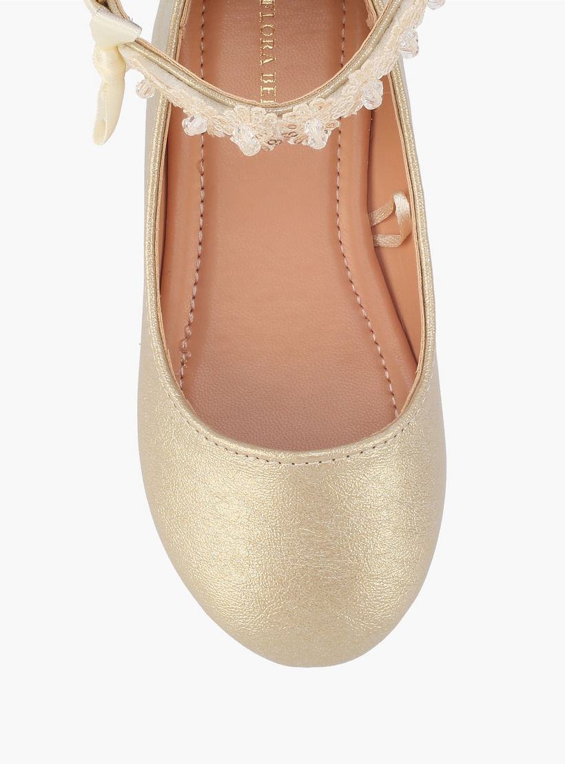 حذاء باليرينا بشريط إغلاق لاصق للبنات من فلورا بيلا-girls-shoes-ballerinas-image-4