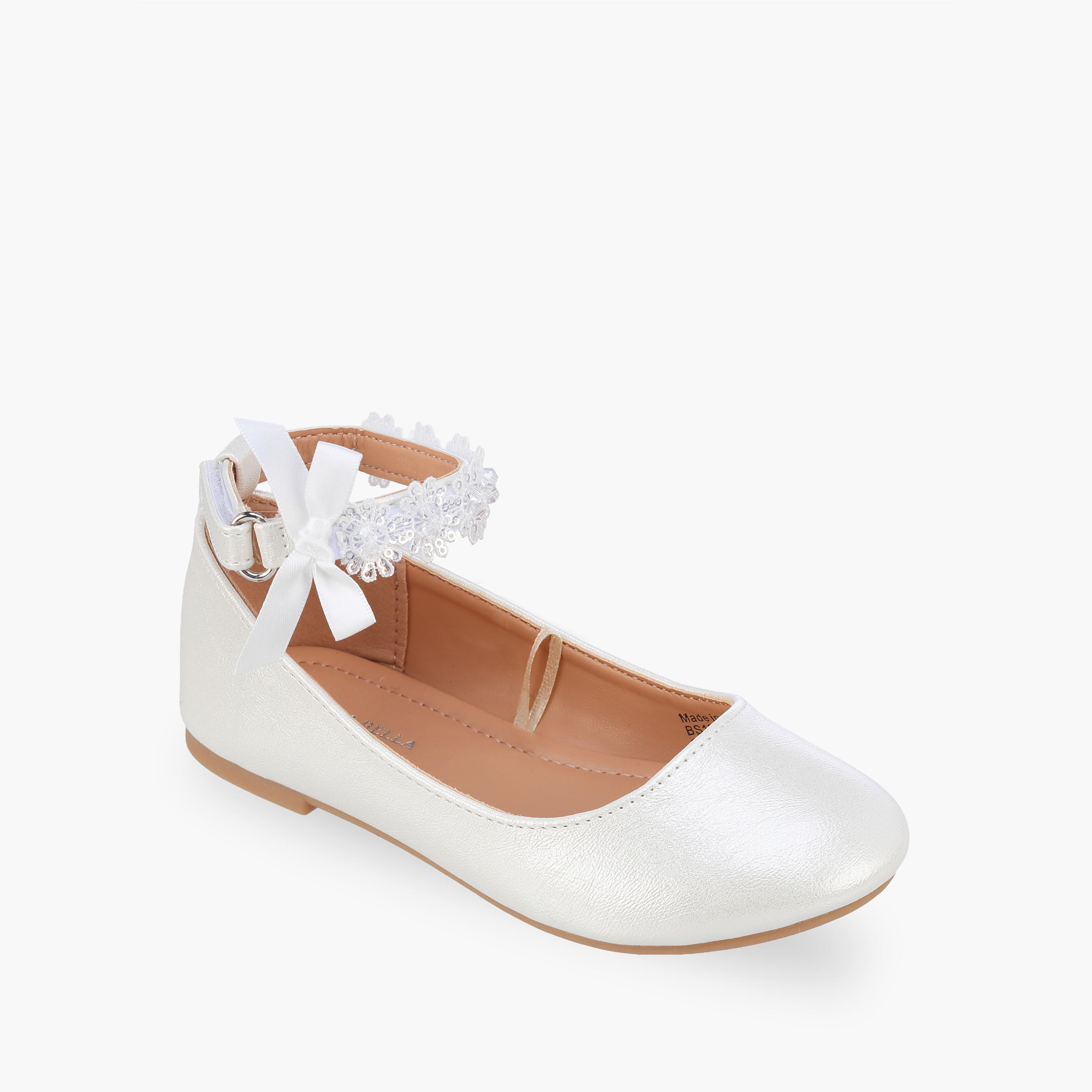 حذاء باليرينا بشريط إغلاق لاصق للبنات من فلورا بيلا-girls-shoes-ballerinas-image-2