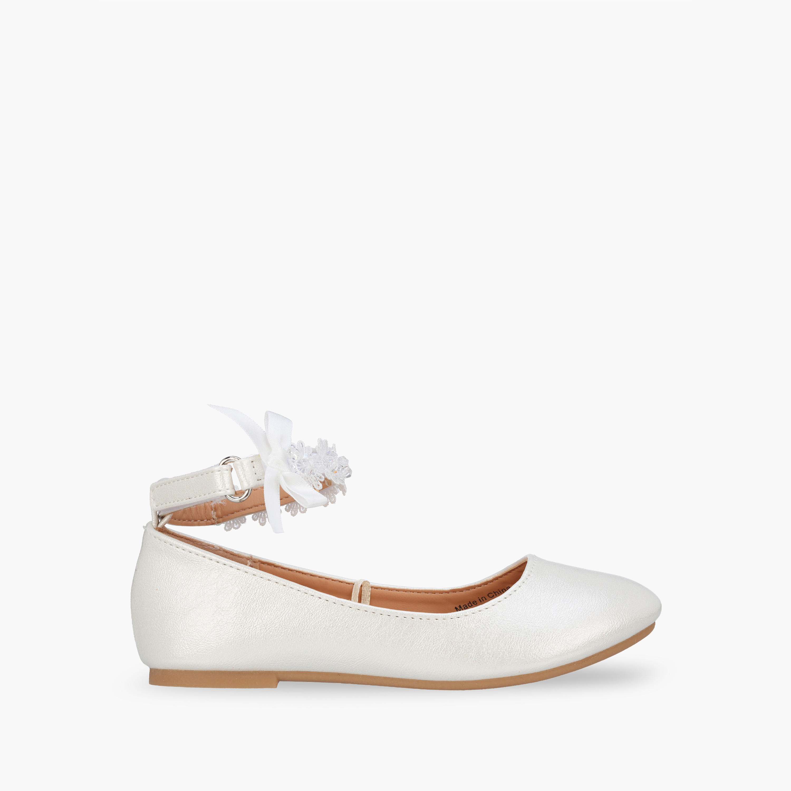 حذاء باليرينا بشريط إغلاق لاصق للبنات من فلورا بيلا-girls-shoes-ballerinas-image-3