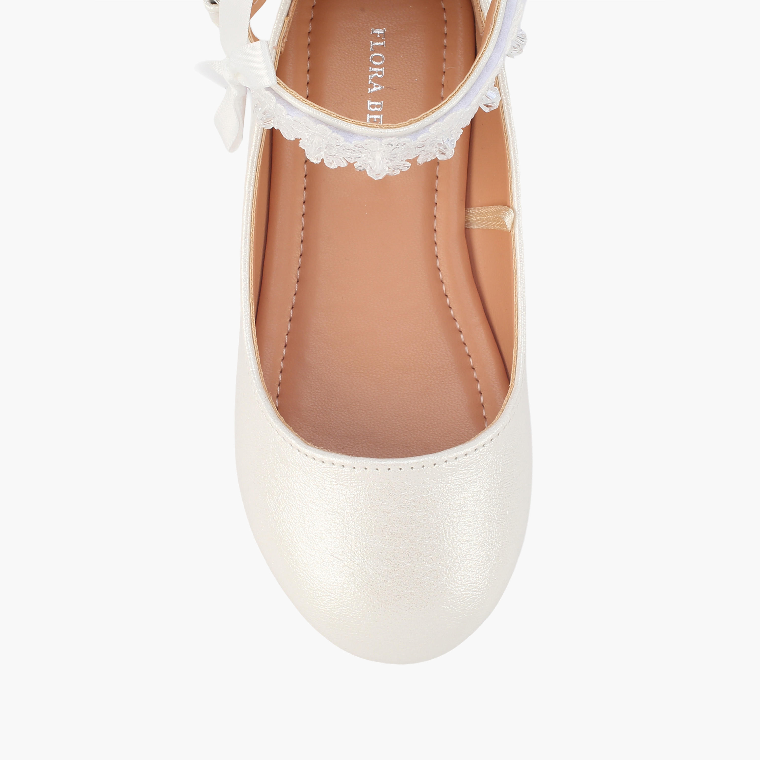 حذاء باليرينا بشريط إغلاق لاصق للبنات من فلورا بيلا-girls-shoes-ballerinas-image-4